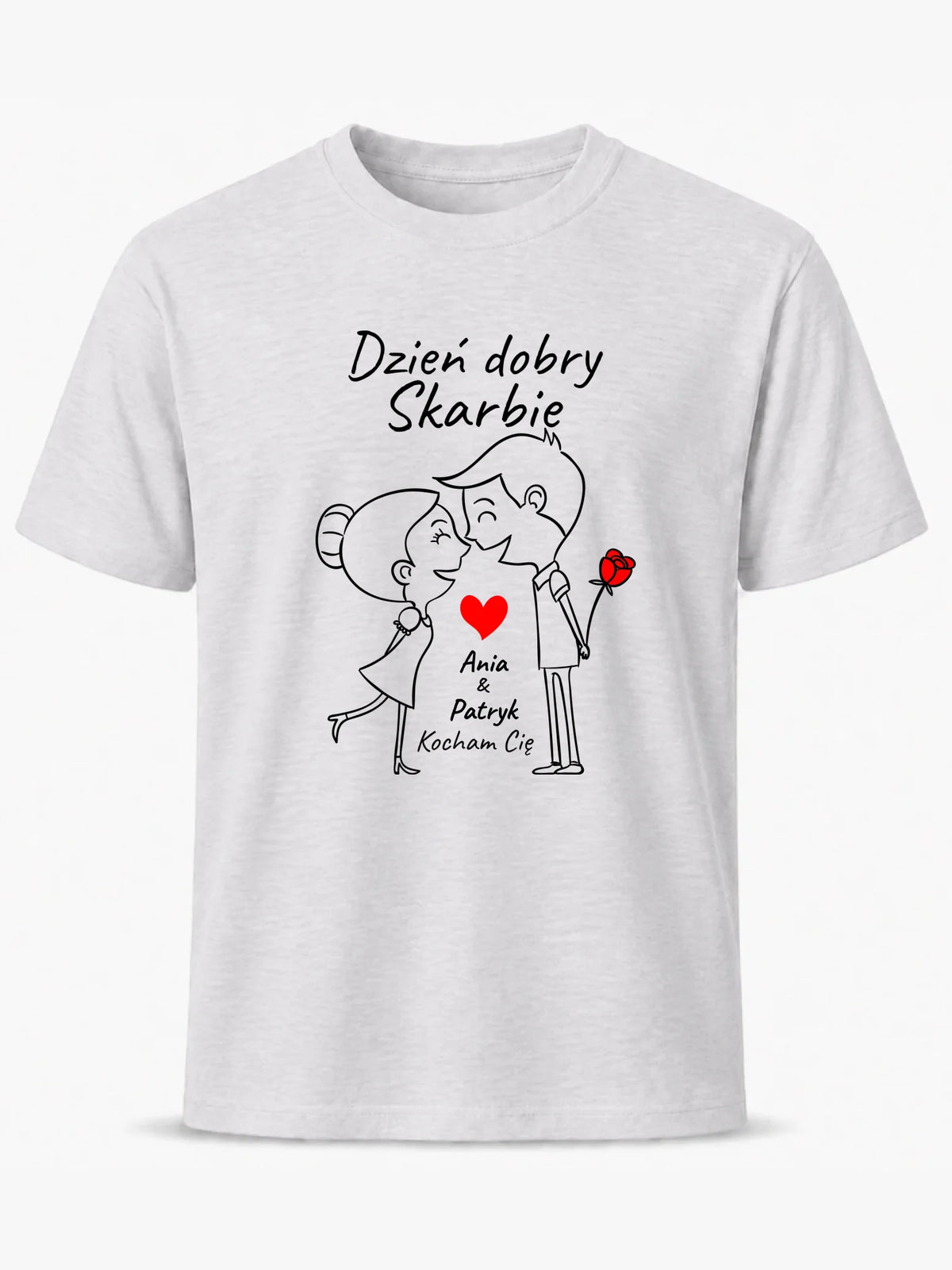 Koszulka męska dla par - Dzień dobry Skarbie - personalizowana W15