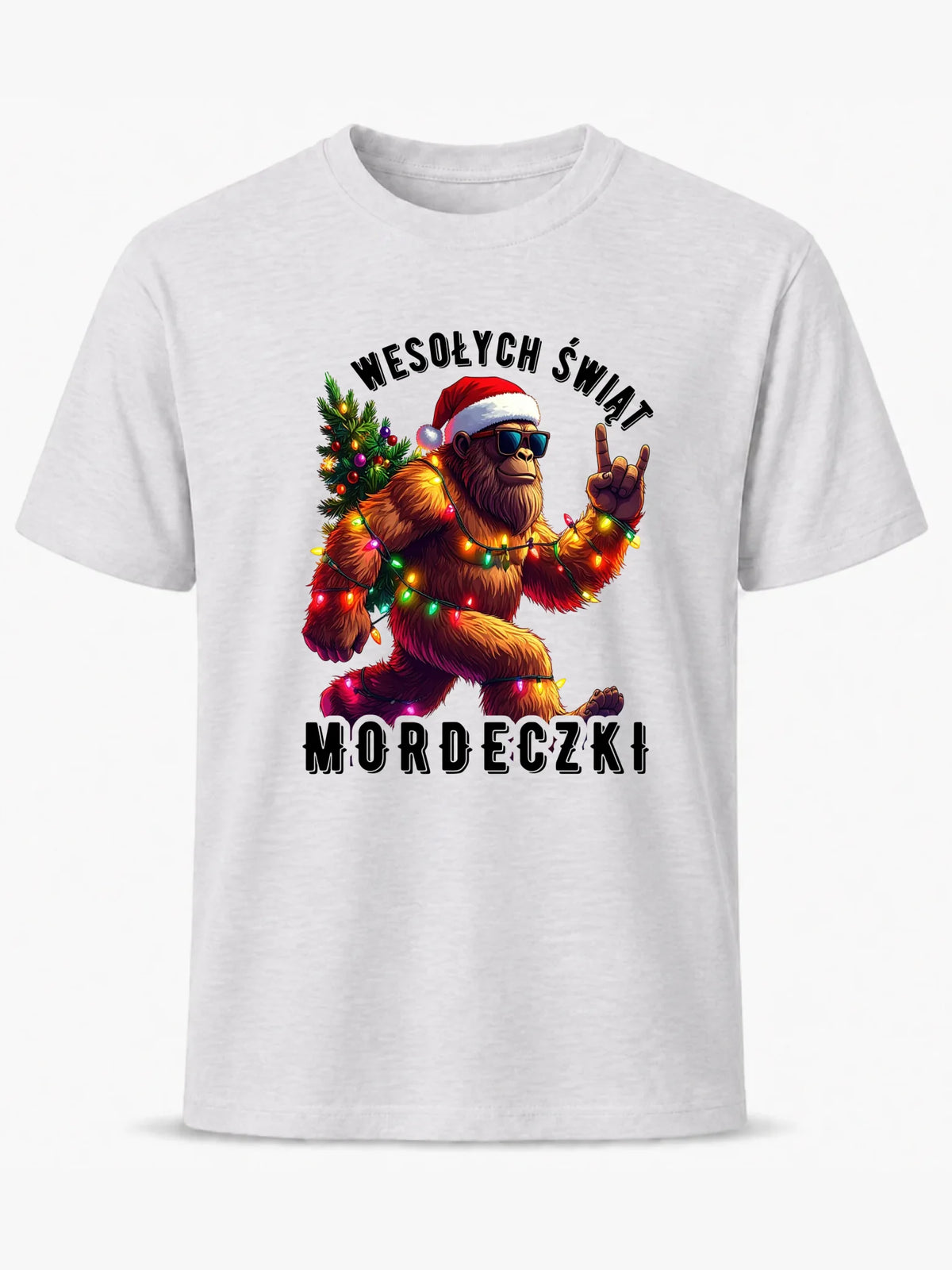 Koszulka męska świąteczna - prezent na święta - Yeti Wesołych Świąt mordeczki BN152