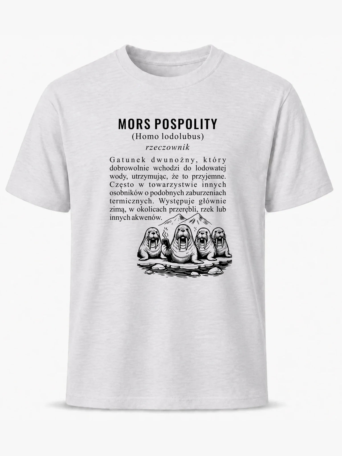 Koszulka męska - prezent dla morsa - Mors pospolity [Homo lodolubus] HM12