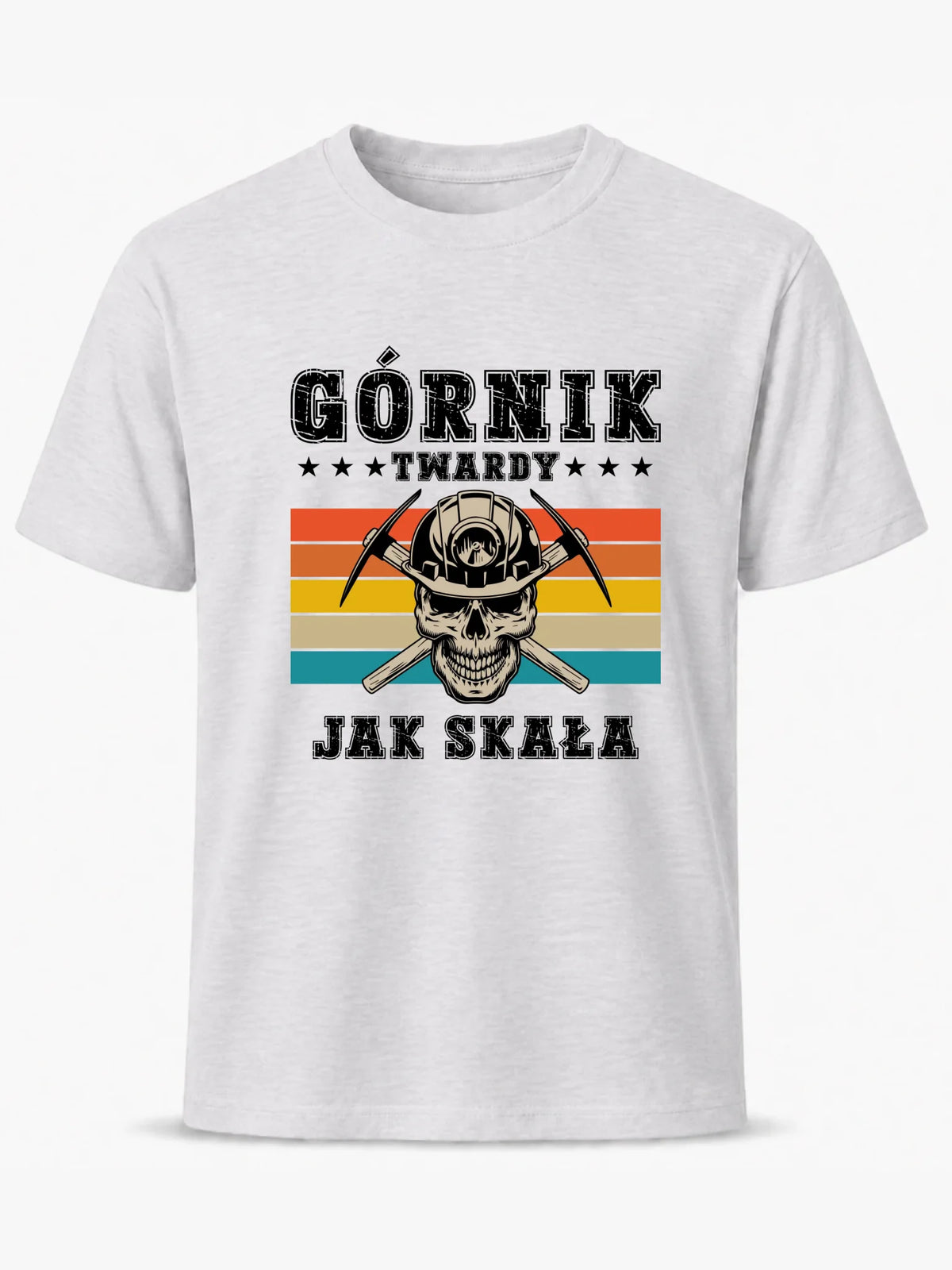 Koszulka męska - prezent dla górnika - Górnik twardy jak skała G21