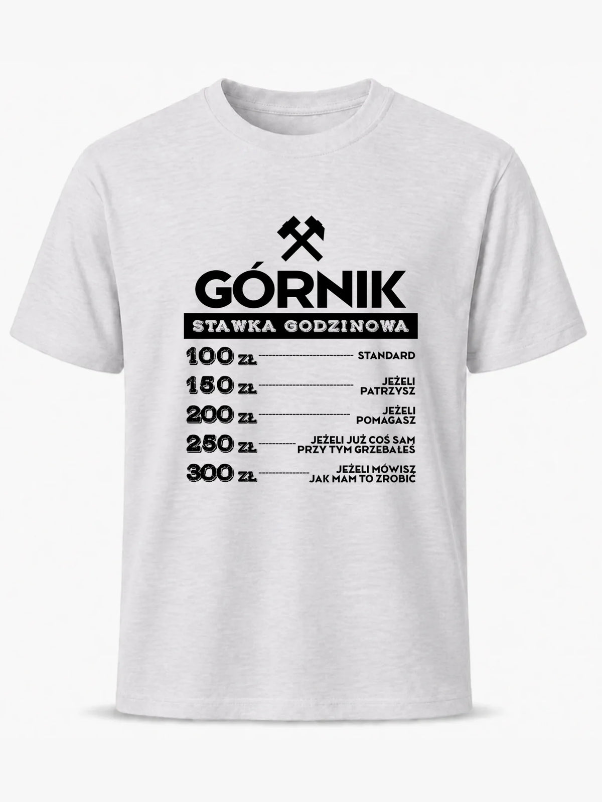 Koszulka męska - prezent dla górnika - Górnik stawka godzinowa G14