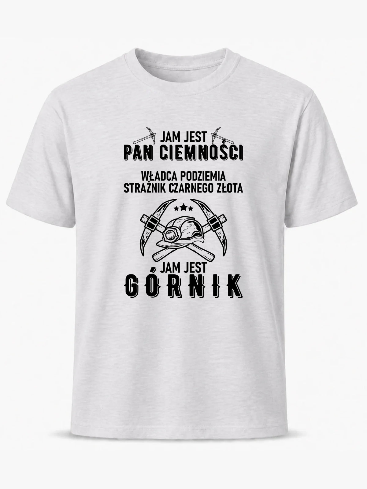 Koszulka męska - prezent dla górnika - Pan ciemności jam jest górnik G04