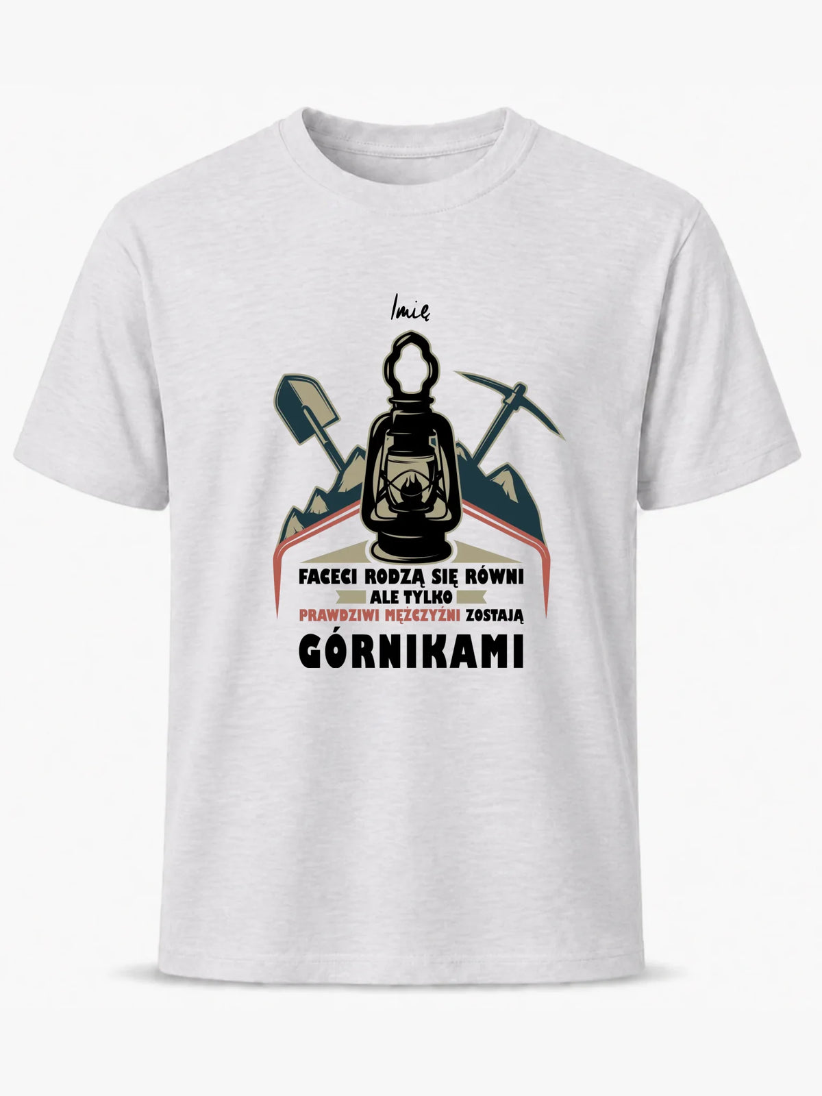 Koszulka męska - prezent dla górnika - Prawdziwi mężczyźni zostają górnikami - personalizowana G08