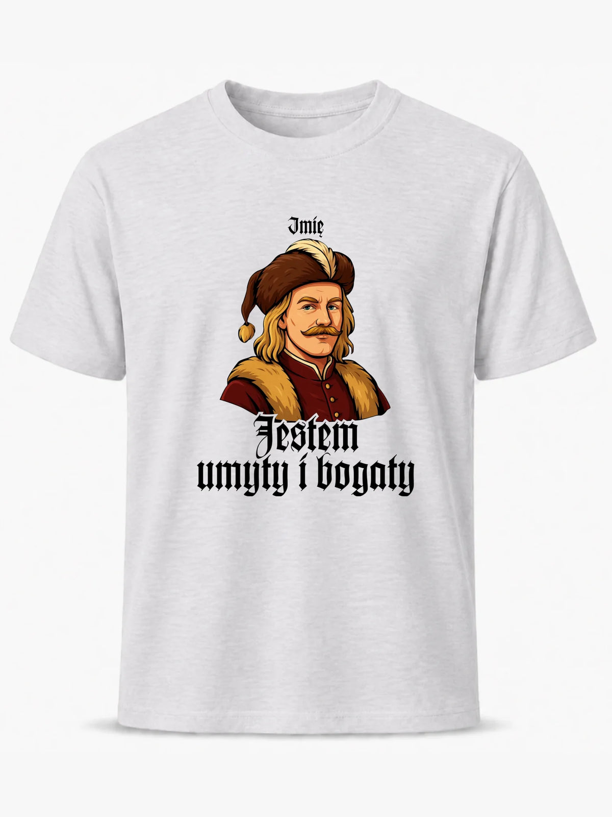 Koszulka męska - Jestem umyty i bogaty - dla fanów serialu 1670 - personalizowana H60