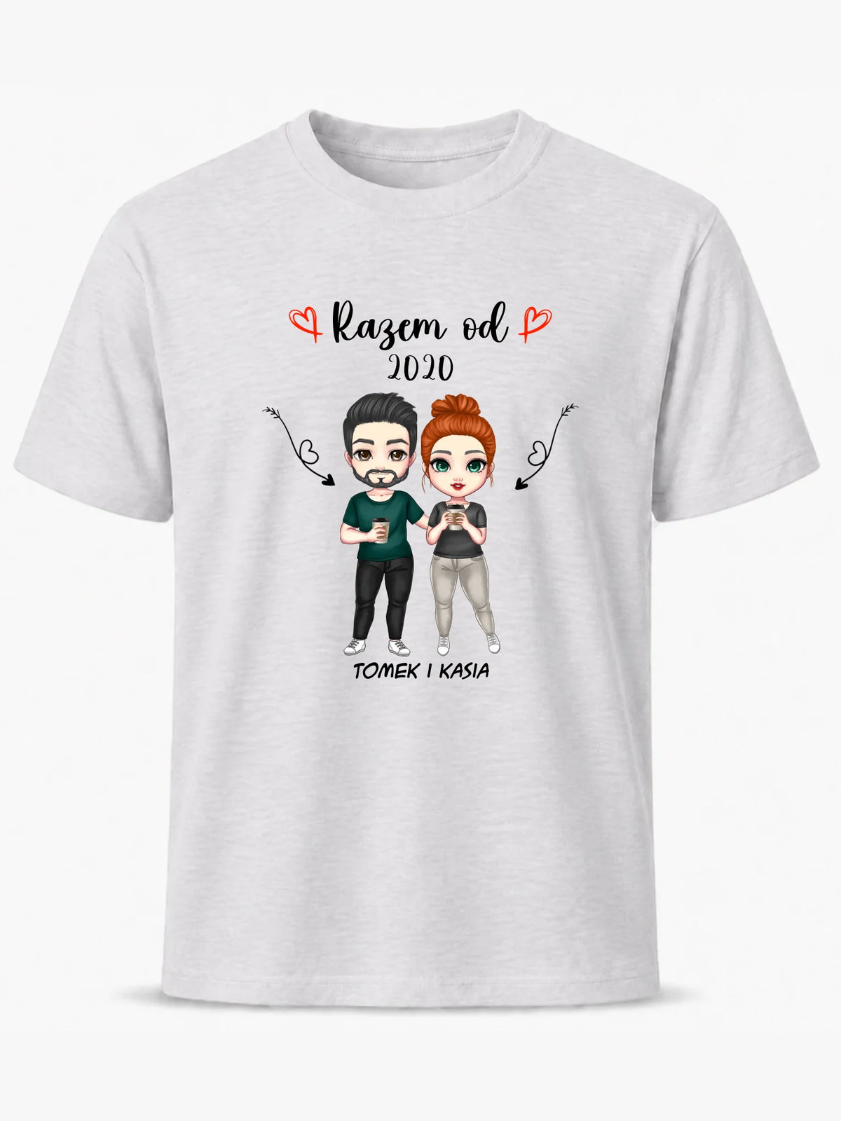 Koszulka męska - Para razem od - personalizowana W01