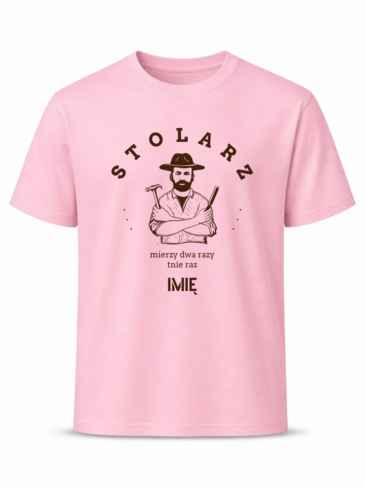 Koszulka męska dla stolarza - Mierzy dwa razy tnie raz - personalizowana ZS02