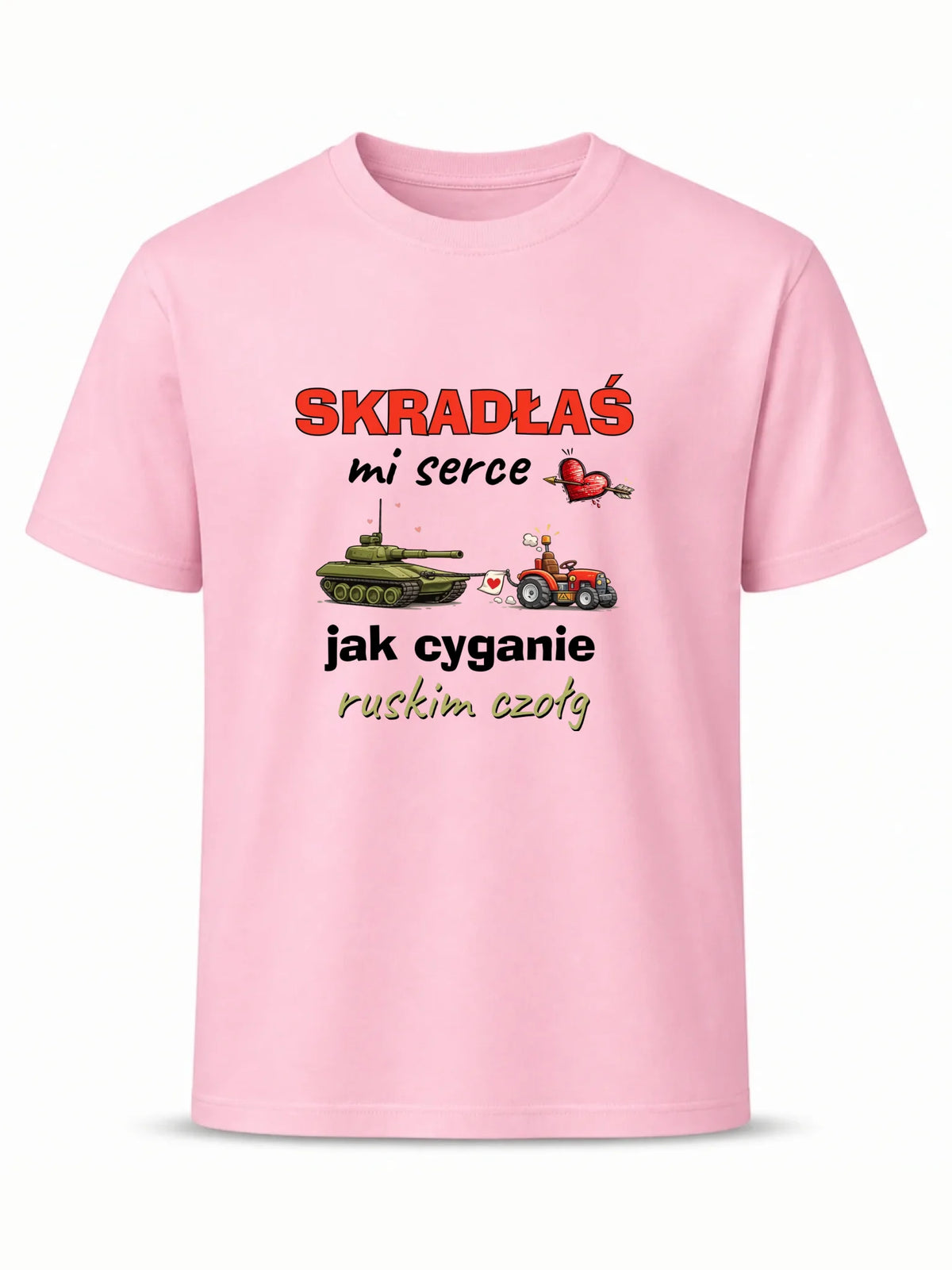 Koszulka męska - Skradłaś mi serce jak cyganie ruskim czołg W76
