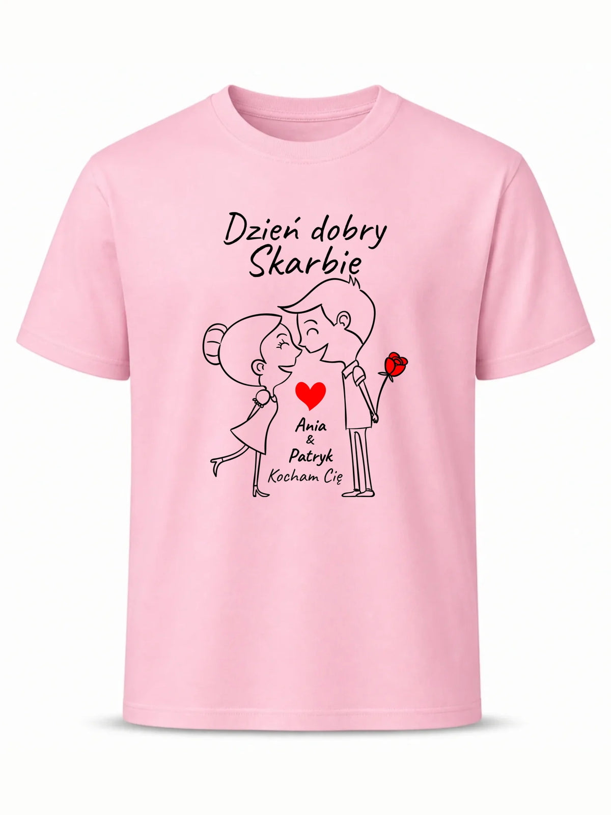Koszulka męska dla par - Dzień dobry Skarbie - personalizowana W15