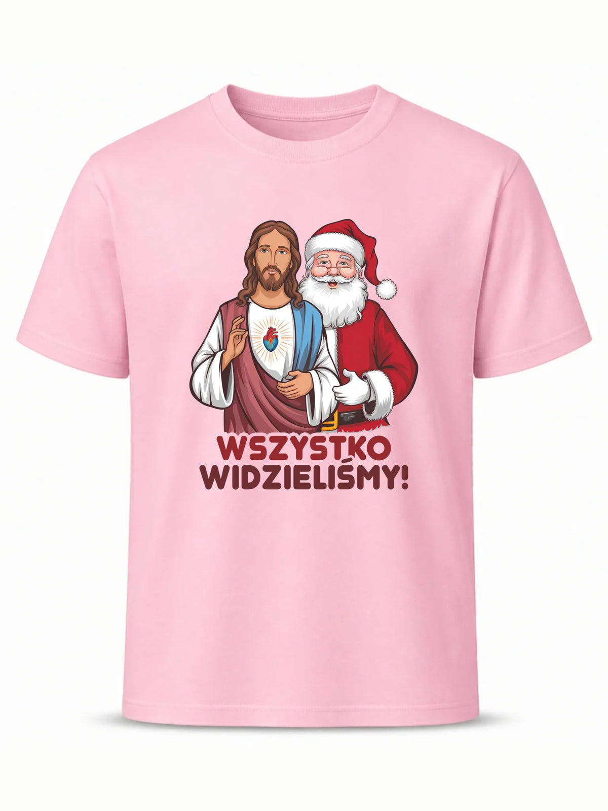 Koszulka męska świąteczna - Jezus i Mikołaj Wszystko widzieliśmy BN89