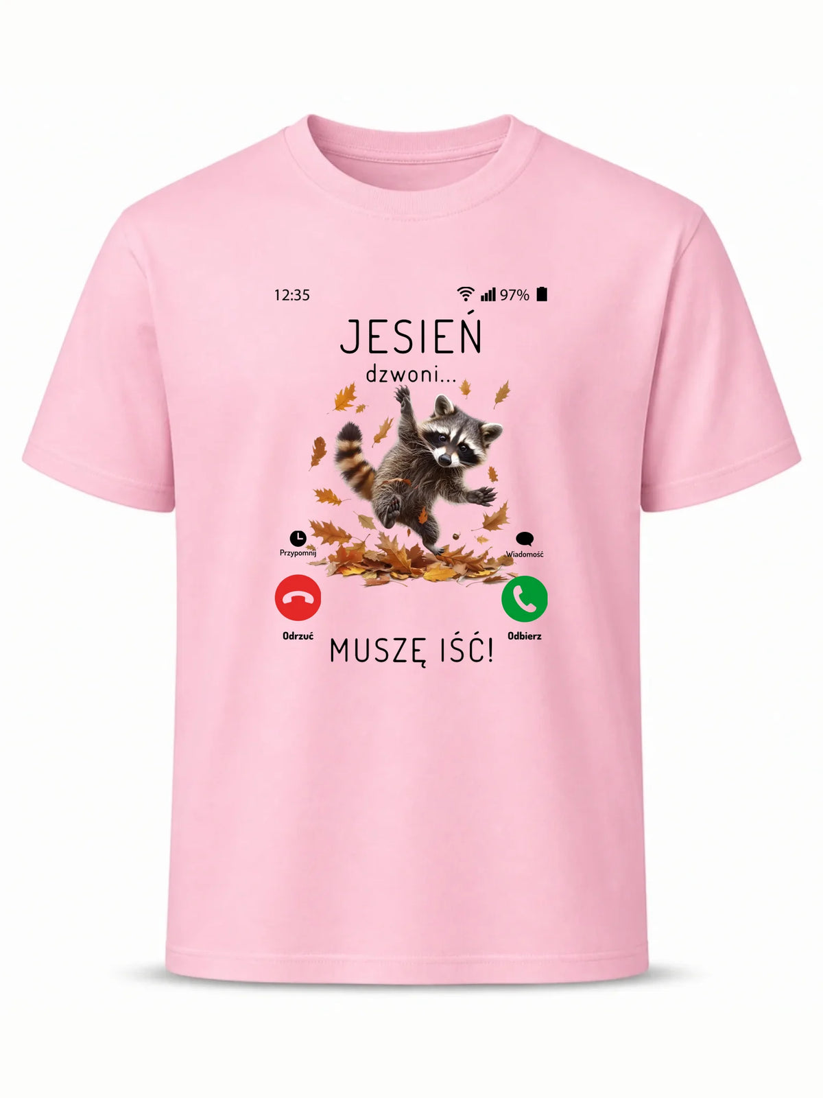 Koszulka męska jesienna - Jesień dzwoni muszę iść JS18