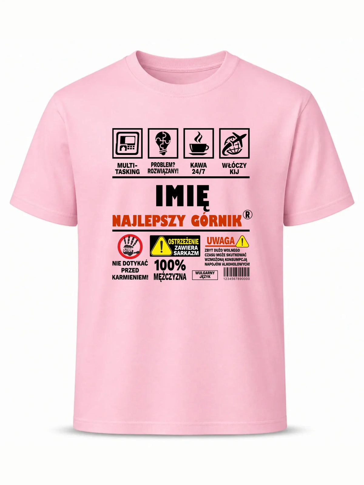 Koszulka męska - prezent dla górnika - Najlepszy górnik 24/7 - personalizowana G11