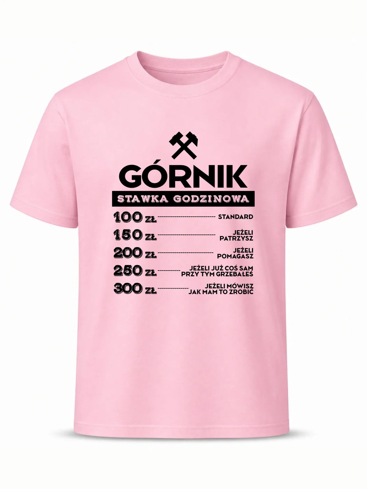 Koszulka męska - prezent dla górnika - Górnik stawka godzinowa G14
