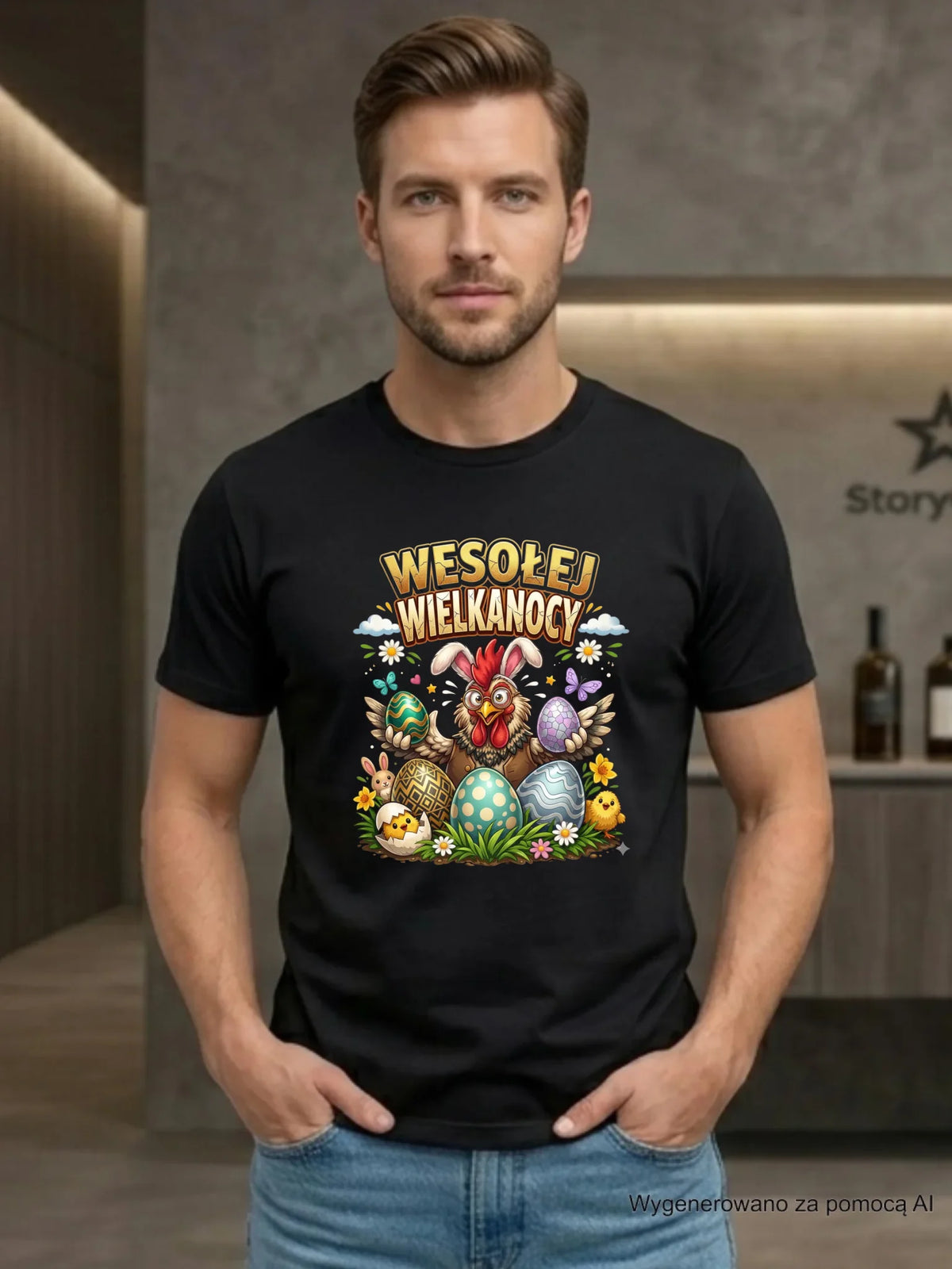 Koszulka męska wielkanocna - Wesołej Wielkanocy WN20