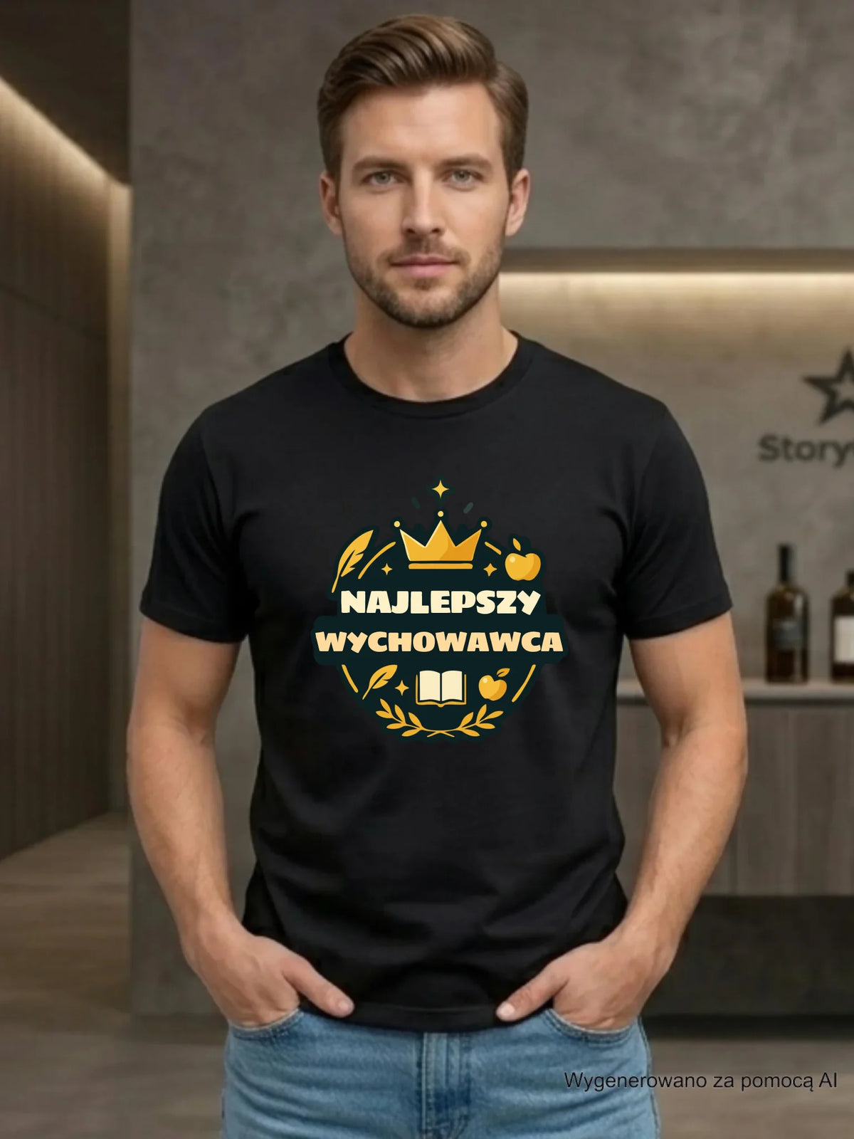 Koszulka męska dla wychowawcy - Najlepszy Wychowawca N42