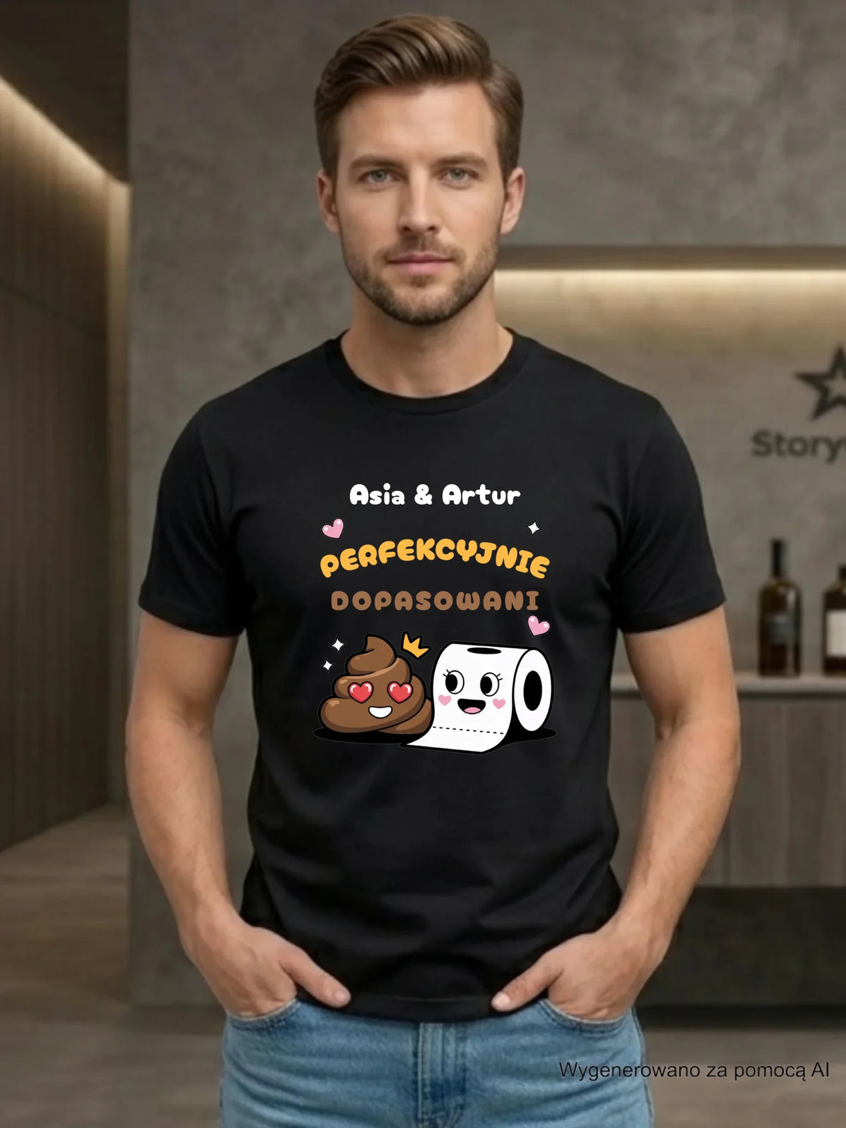 Koszulka męska - Perfekcyjnie dopasowani - personalizowana W81