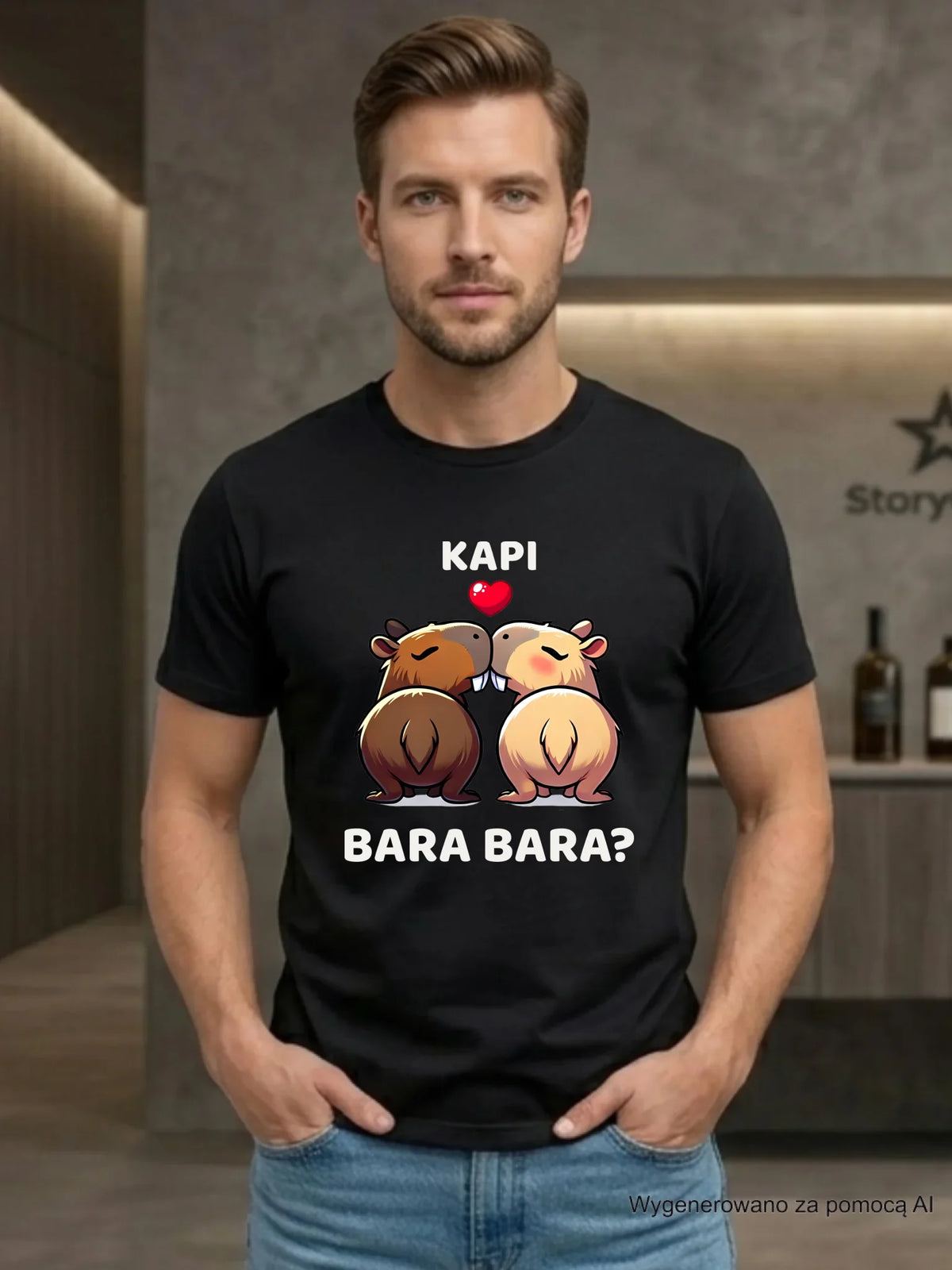 Koszulka męska - Kapibara bara bara W86