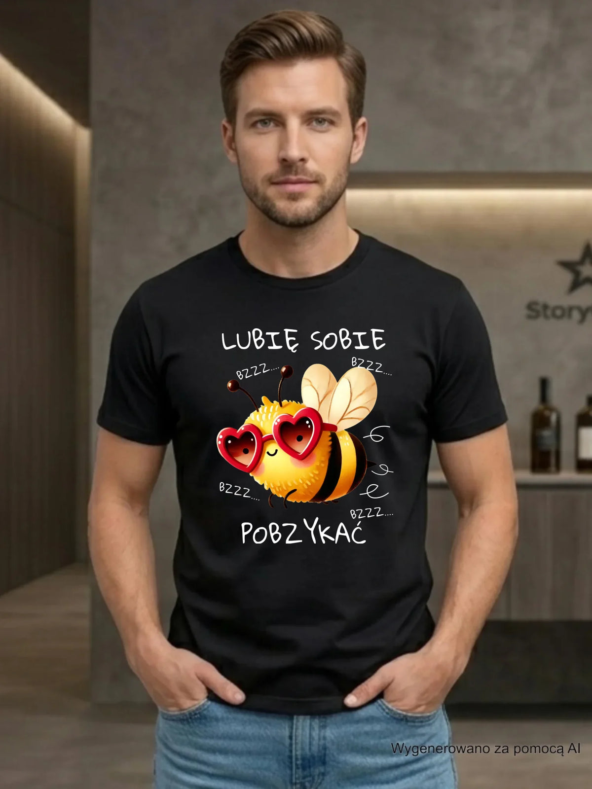Koszulka męska - Lubię sobie pobzykać W51