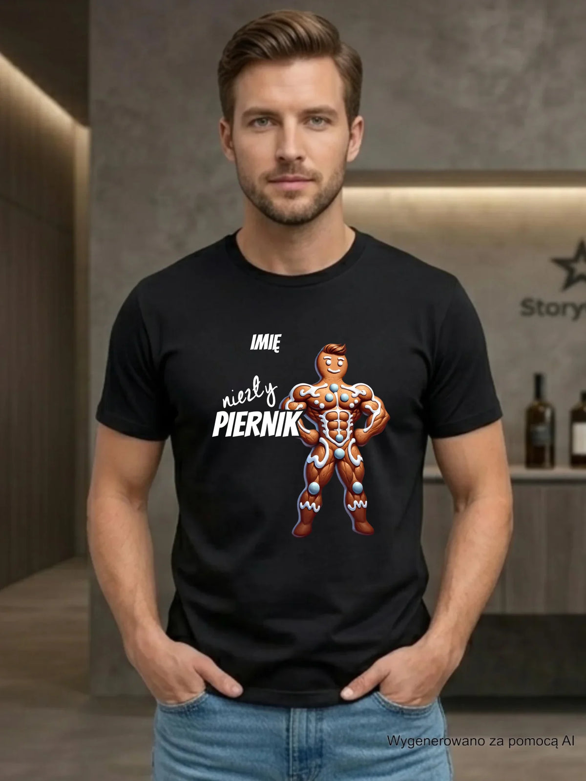 Koszulka męska świąteczna - Niezły piernik - personalizowana BN24