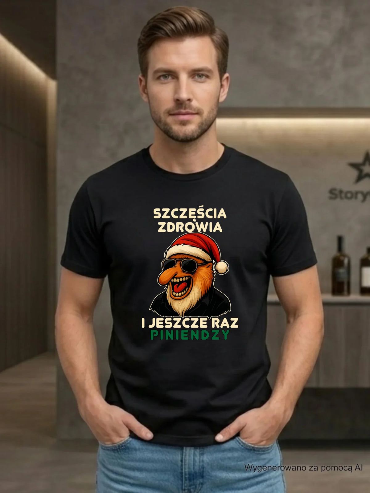 Koszulka męska świąteczna - Janusz Nosacz - I jeszcze raz piniendzy BN111