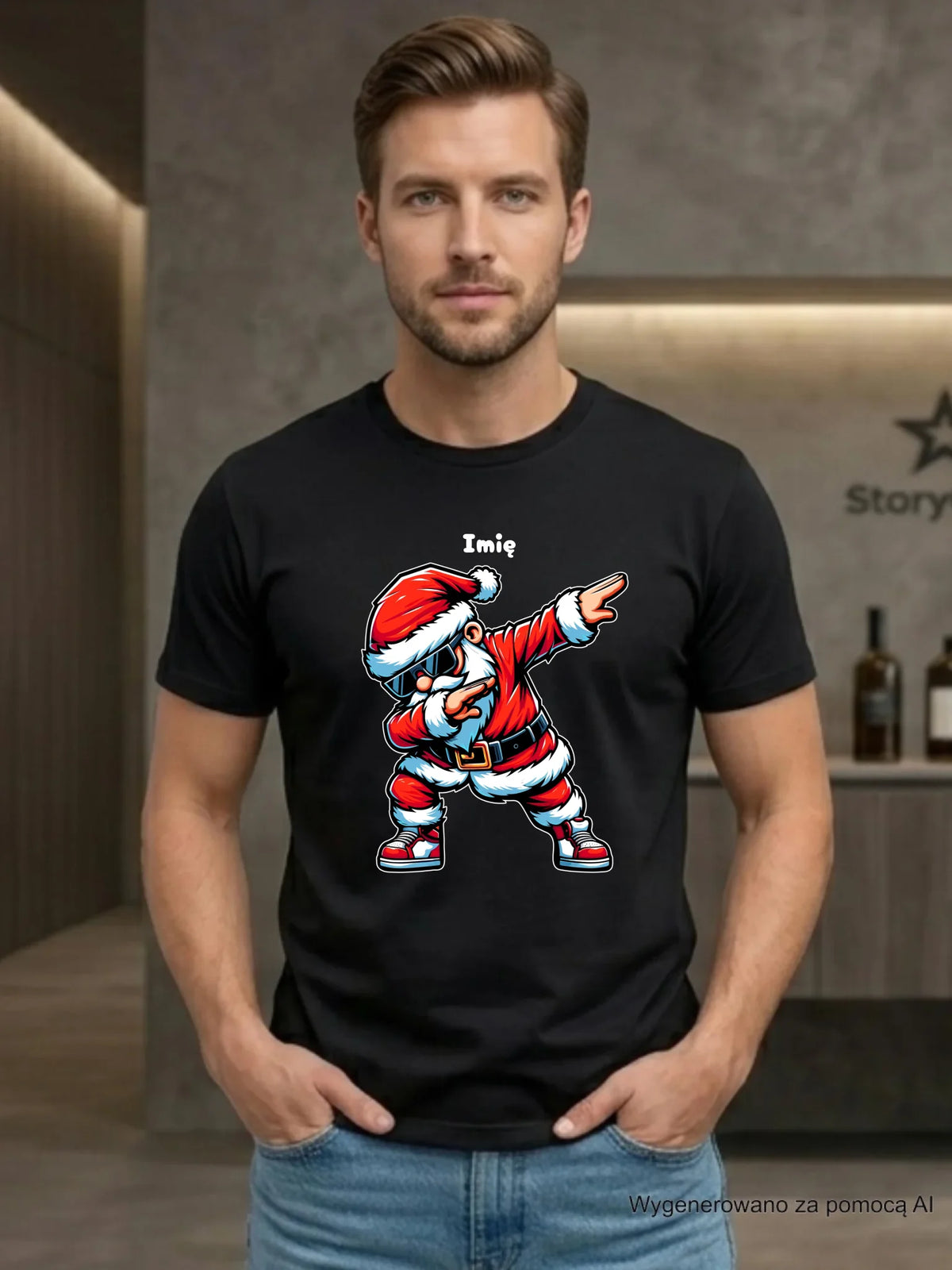 Koszulka męska świąteczna - Mikołaj - na Mikołajki - personalizowana BN136