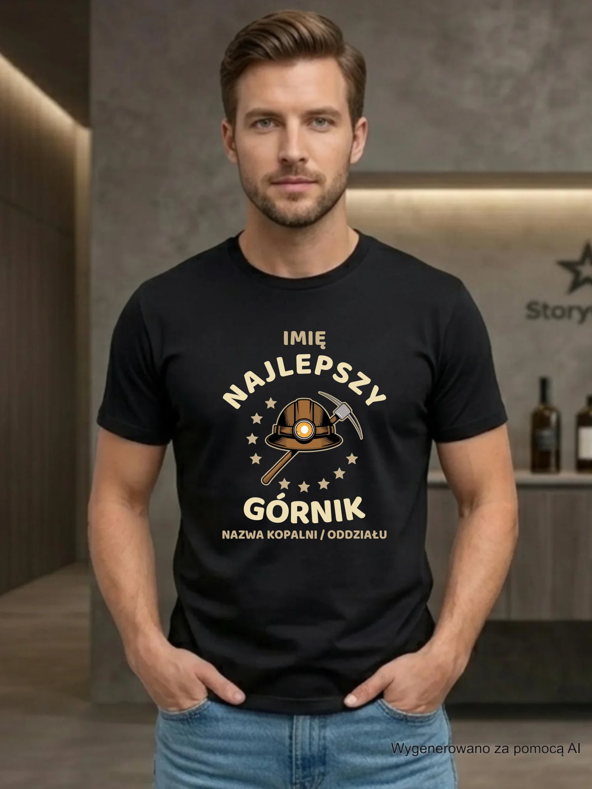 Koszulka męska - prezent dla górnika - Najlepszy górnik - personalizowana G23