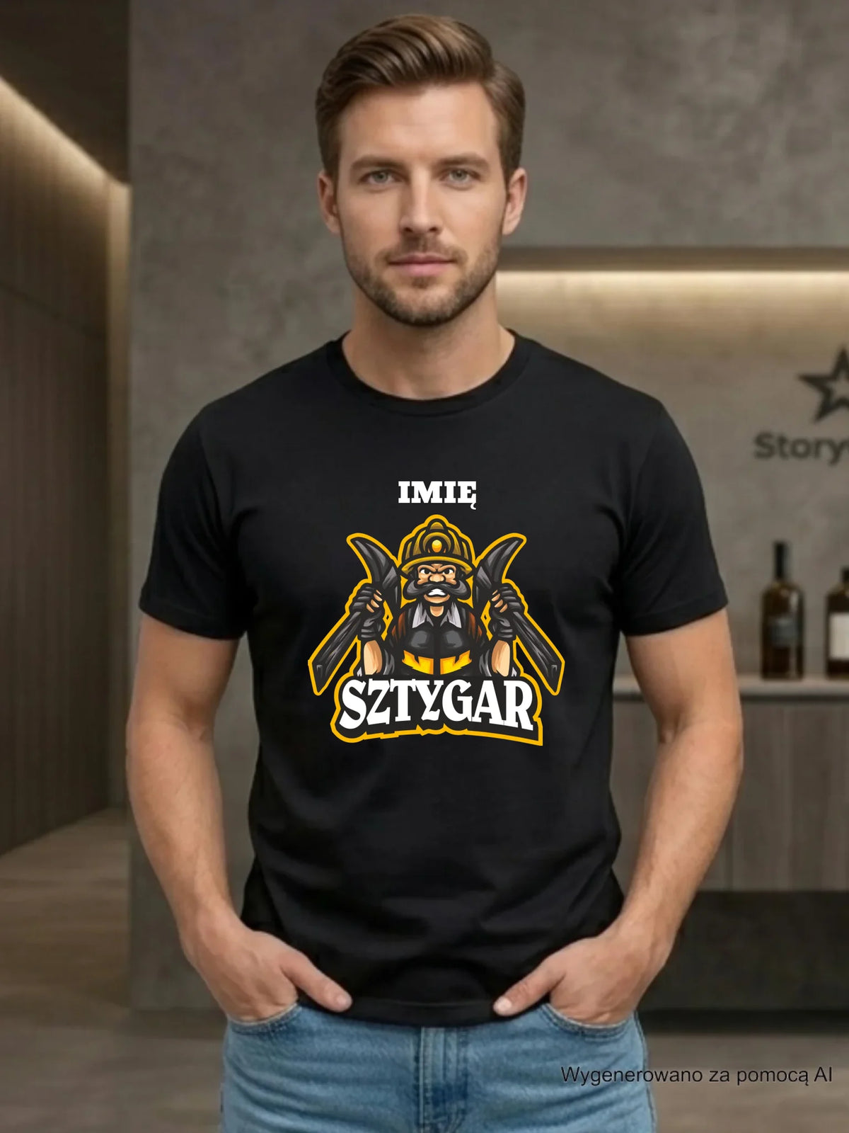 Koszulka męska - prezent dla górnika - Sztygar - personalizowana G15