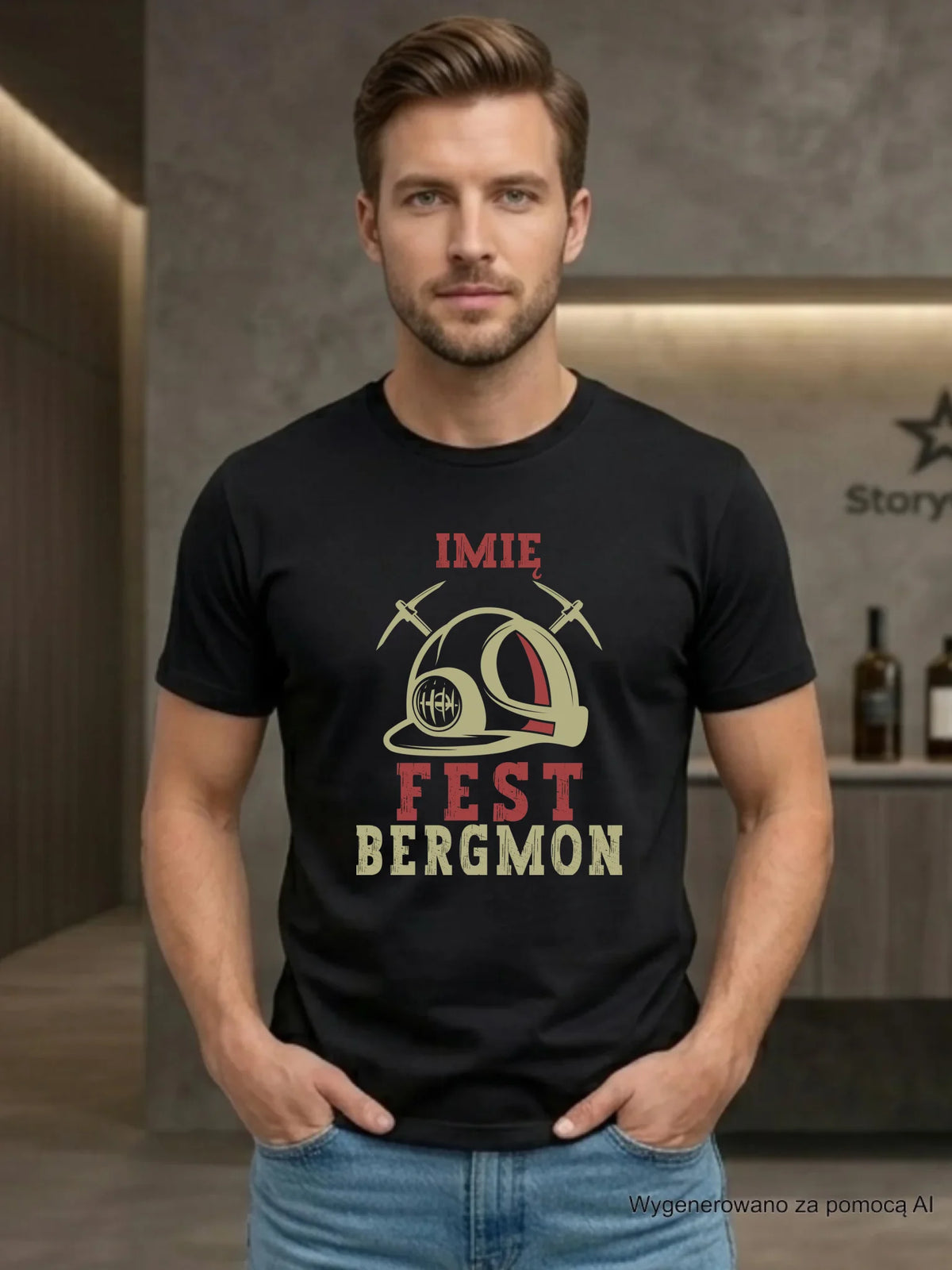 Koszulka męska - prezent dla górnika - Fest bergmon - personalizowana G07