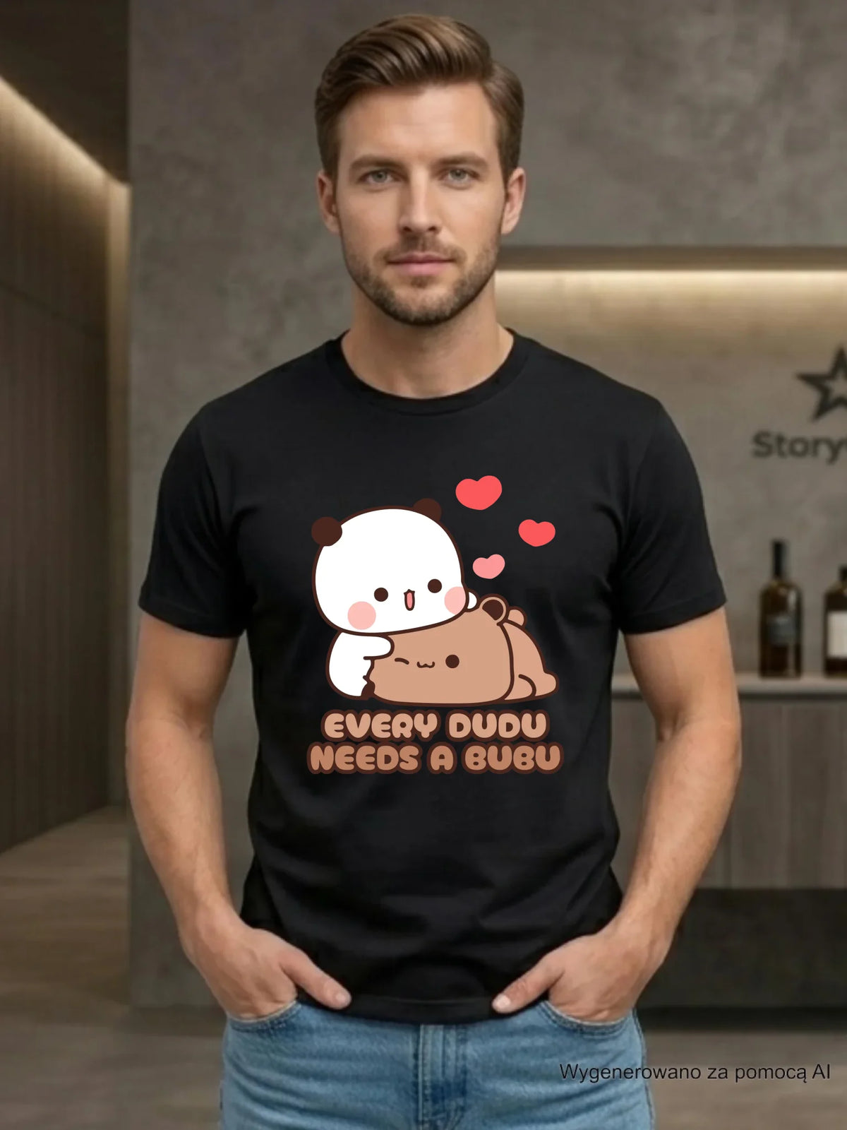 Koszulka męska dla par - Every Dudu needs a Bubu W32