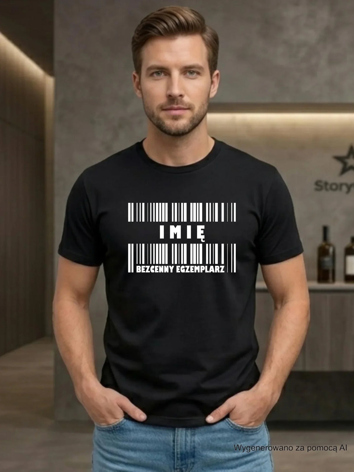 Koszulka męska - Bezcenny egzemplarz prezent dla niego - personalizowana DCH07