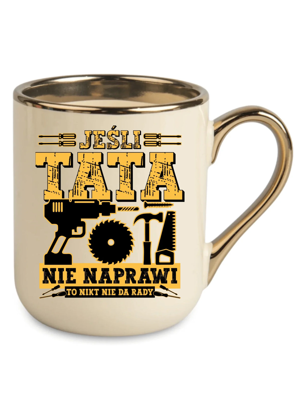 Kubek elegant dla taty - Jeśli tata nie naprawi to nikt nie da rady DT43