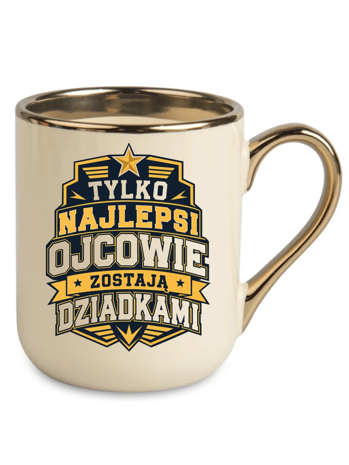 Kubek elegant dla taty przyszłego dziadka - Tylko najlepsi ojcowie zostają dziadkami DT39