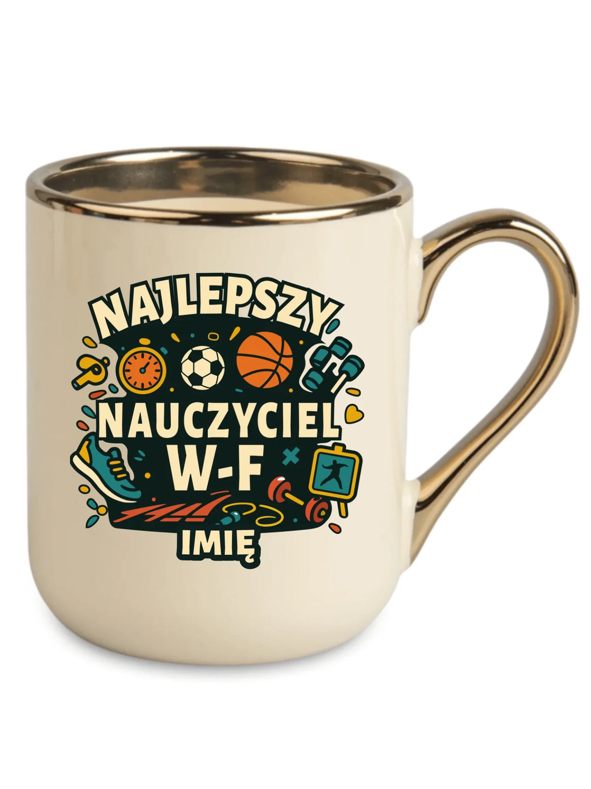 Kubek elegant dla nauczyciela wychowania fizycznego W-F - personalizowany N50