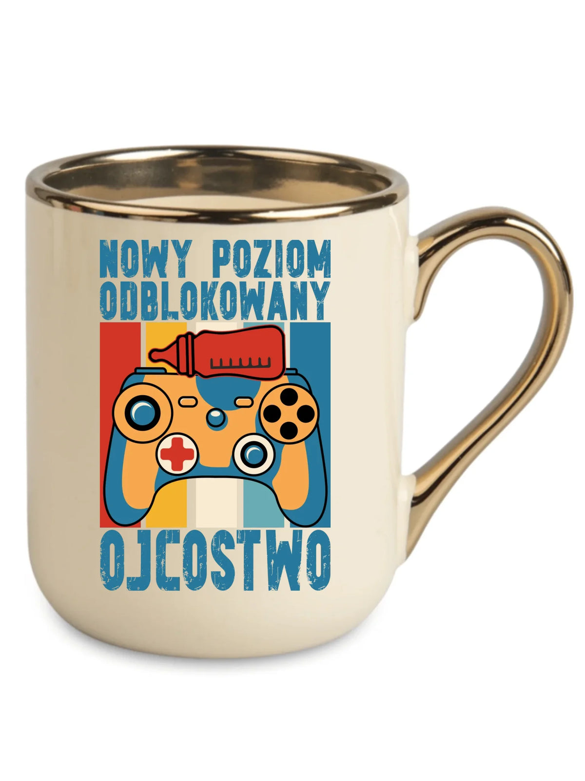 Kubek elegant dla młodego taty gamera - Nowy poziom odblokowany DT24