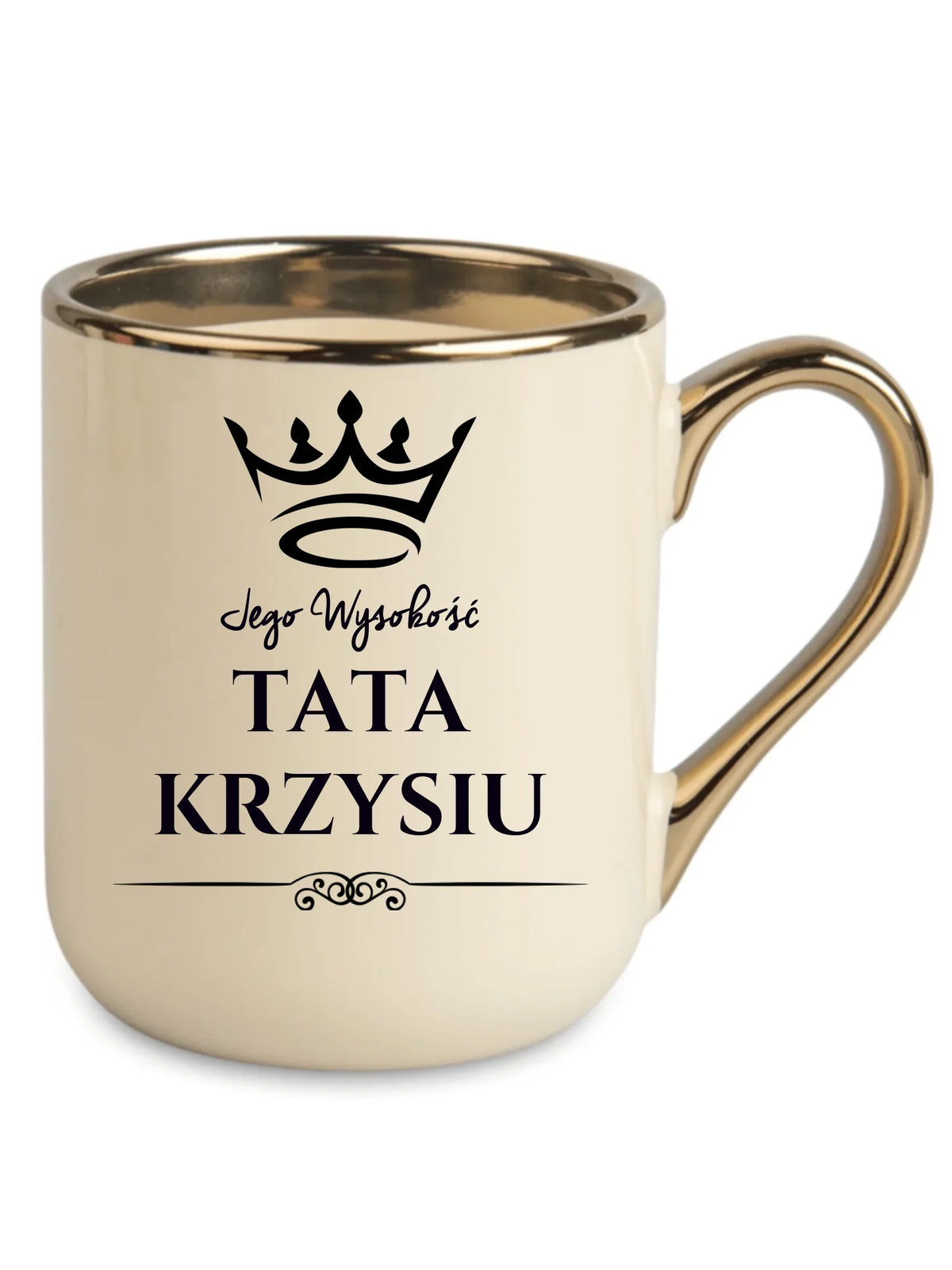 Kubek elegant dla taty - Jego Wysokość Tata - personalizowany DT11