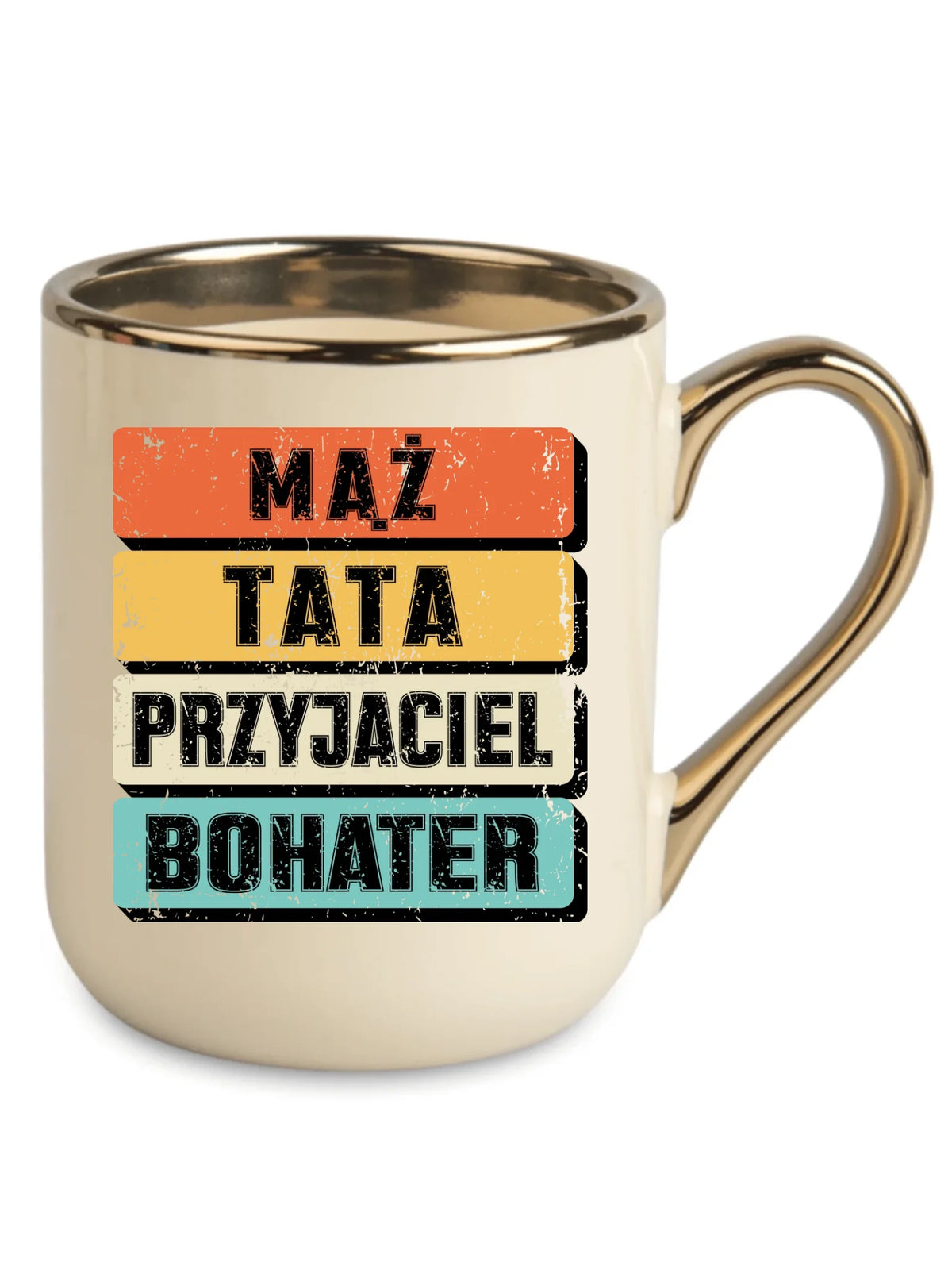 Kubek elegant dla taty - Mąż Tata Przyjaciel Bohater DT05