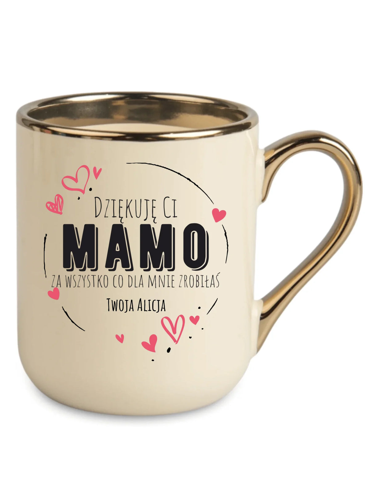 Kubek elegant dla mamy - Dziękuję Ci Mamo - personalizowany DM32