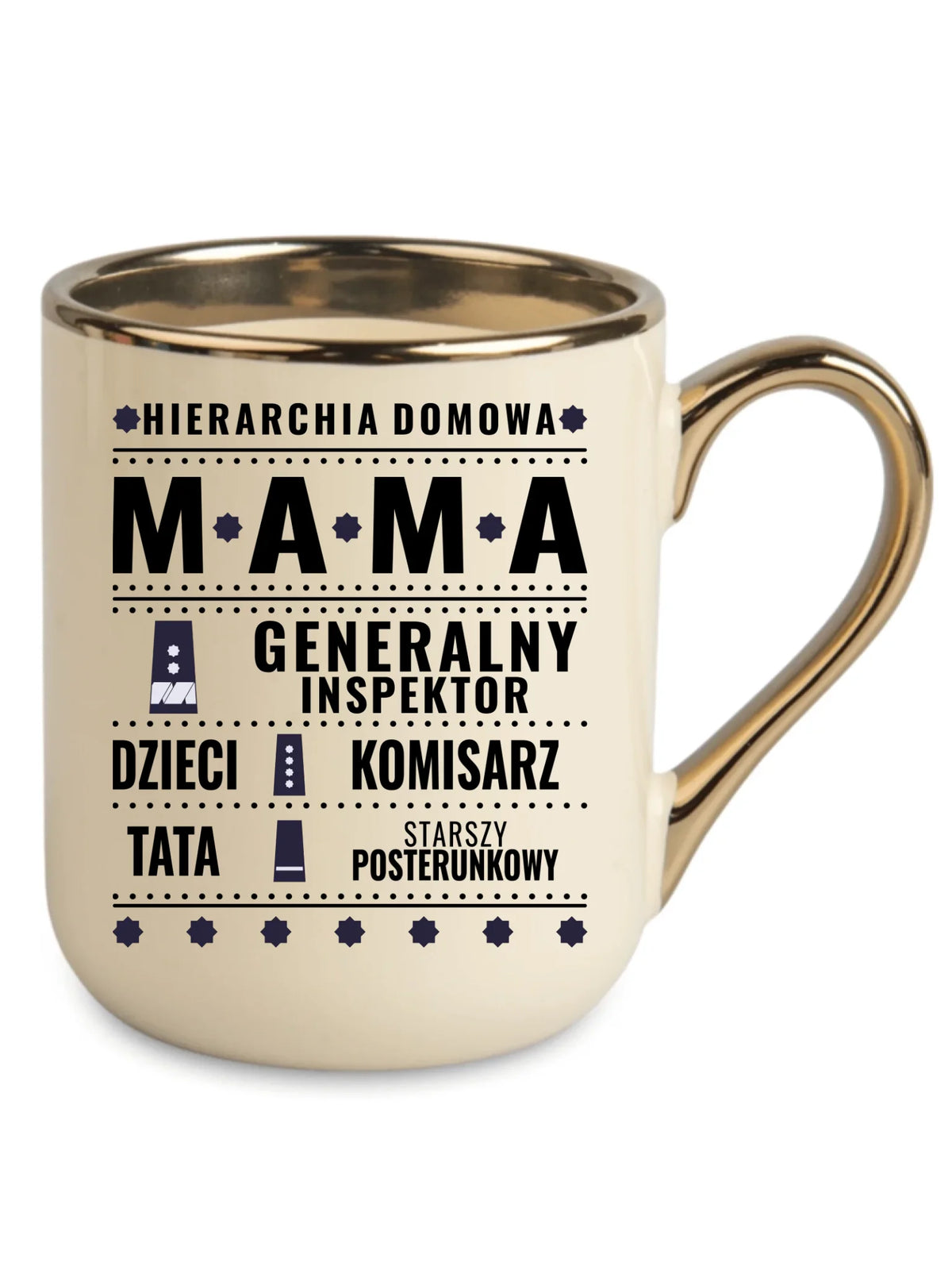 Kubek elegant dla mamy - Generał Mama Policja - personalizowany DM41