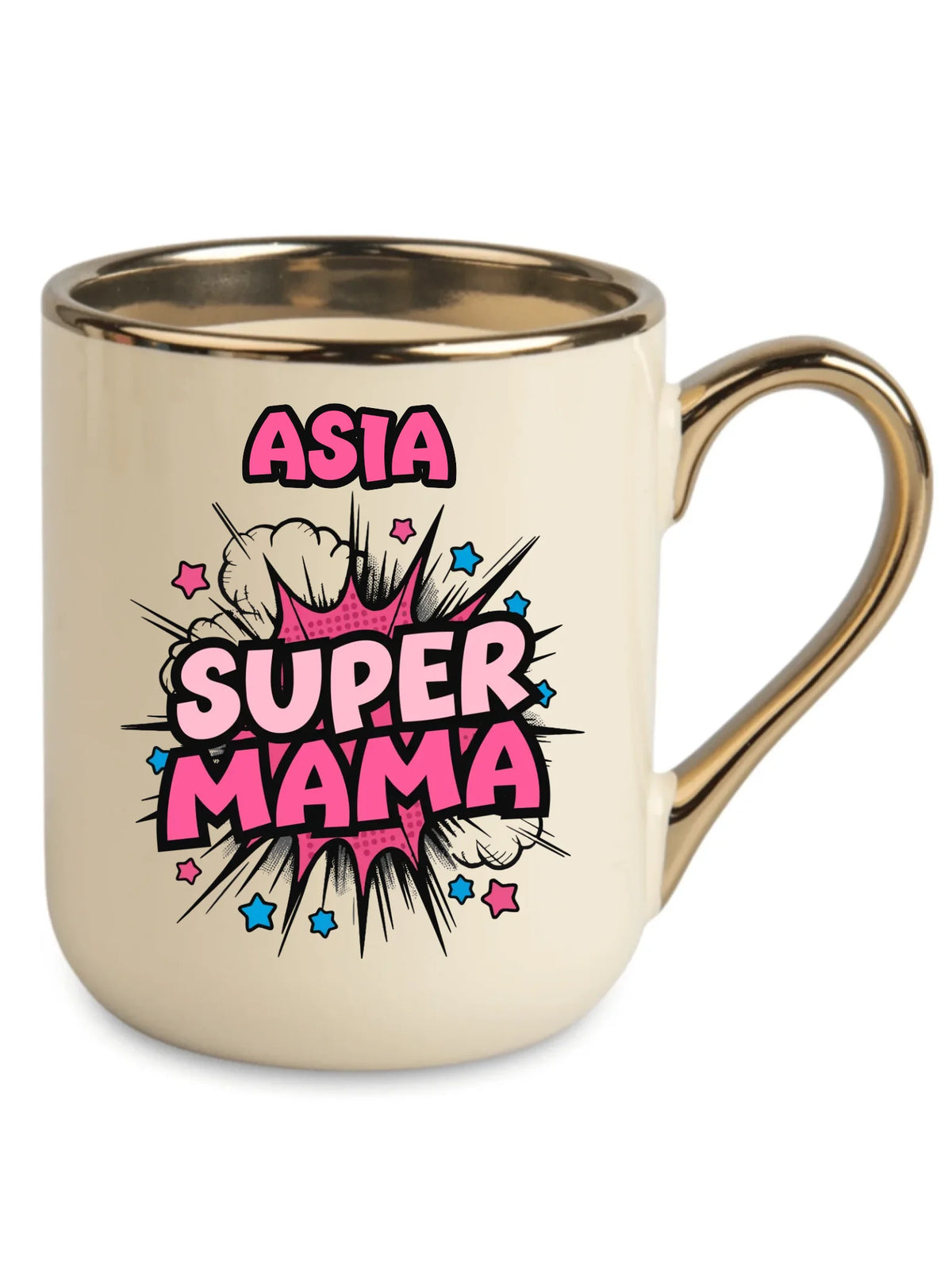 Kubek elegant dla mamy z imieniem - Super Mama - personalizowany DM24
