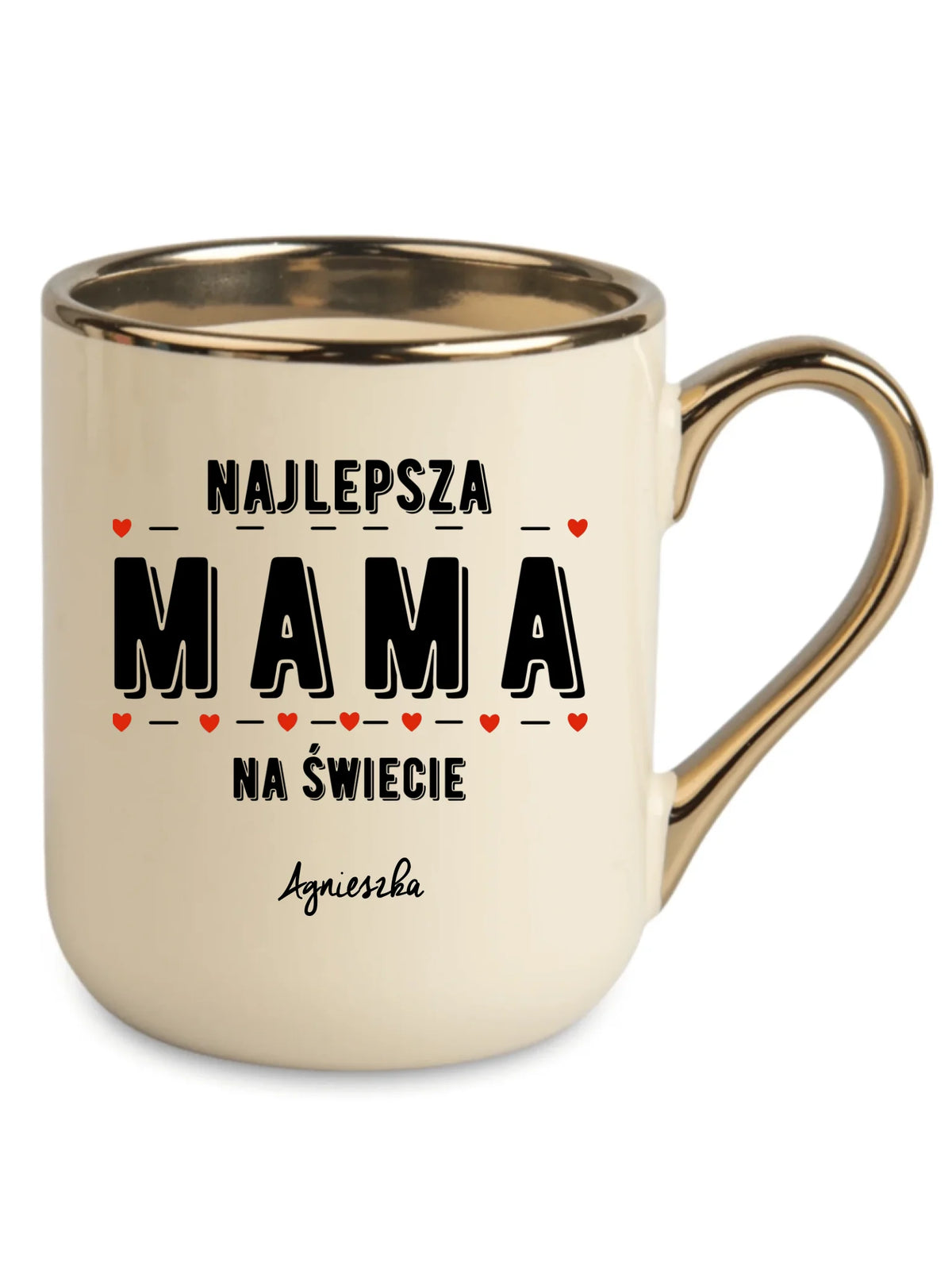 Kubek elegant z imieniem dla mamy - Najlepsza mama - personalizowany DM22