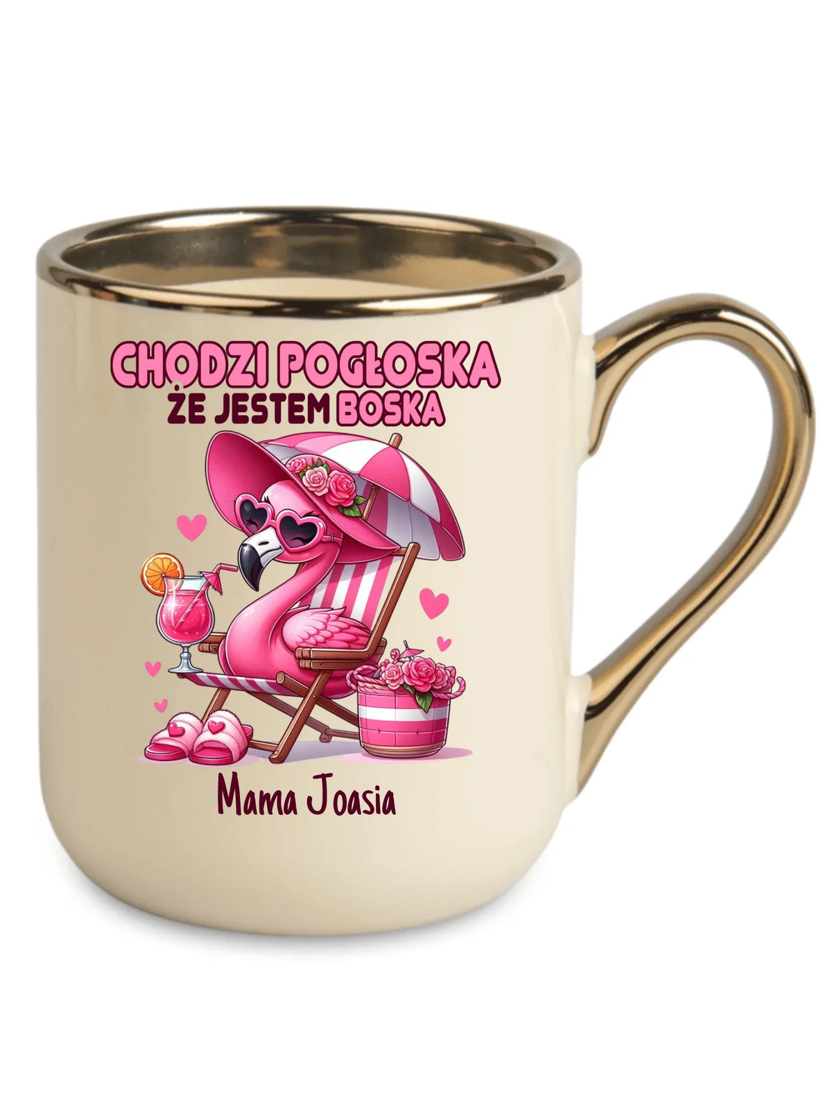 Kubek elegant dla mamy - Chodzi pogłoska, że jestem boska - personalizowany DM14