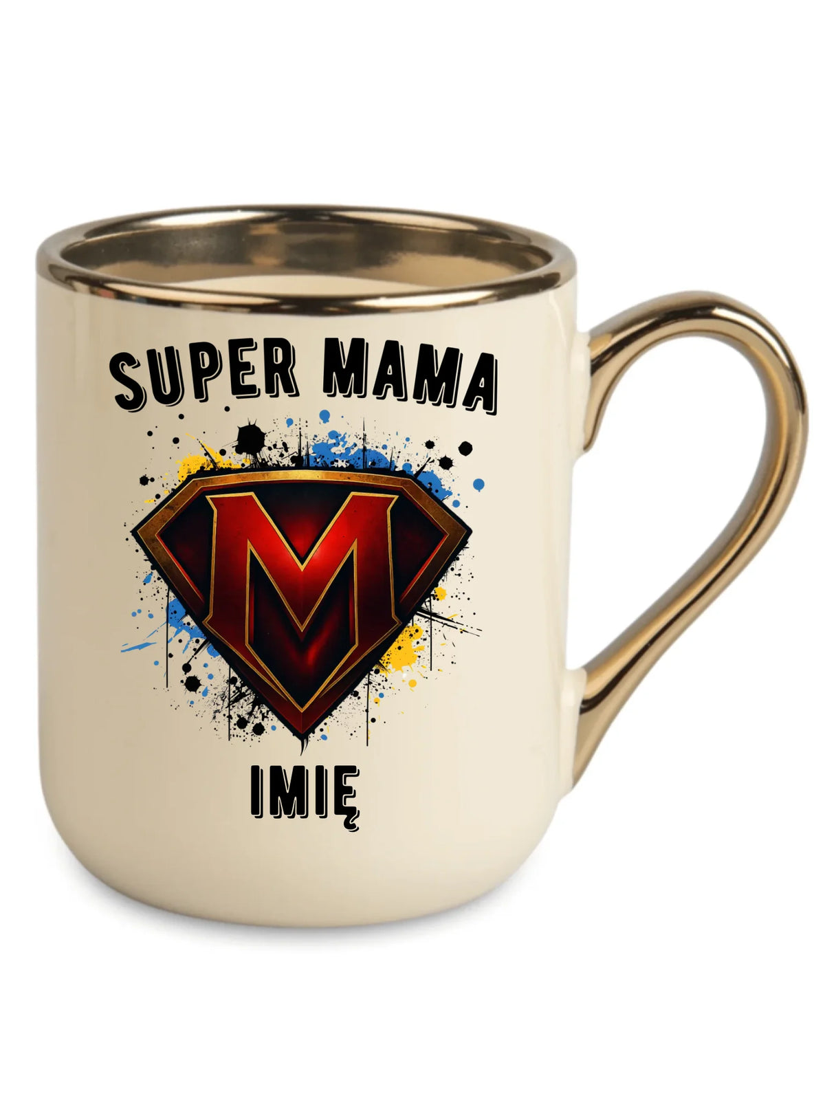 Kubek elegant dla mamy - Super Mama - personalizowany DM07