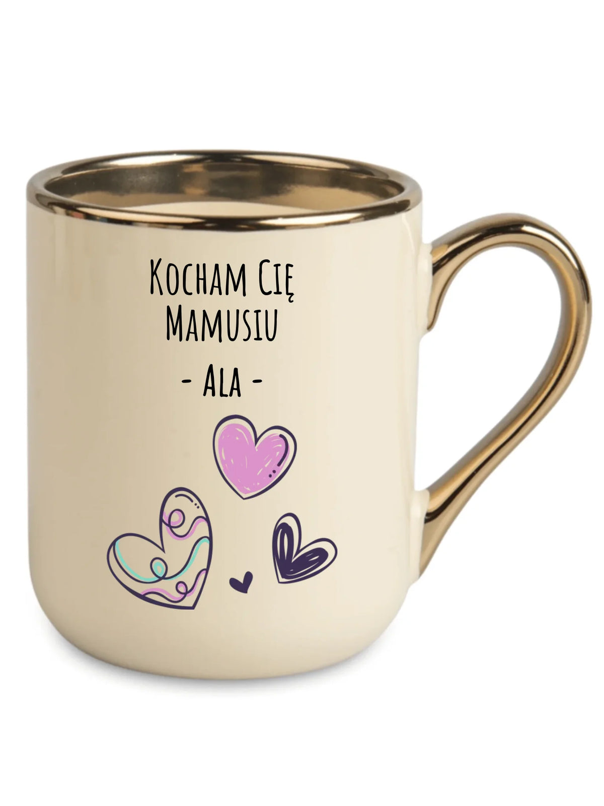 Kubek elegant dla mamy - Kocham Cię Mamusiu - personalizowany DM05