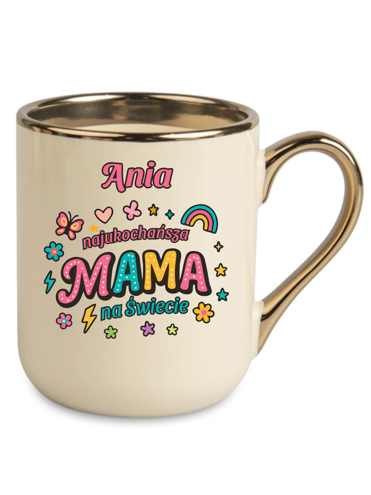 Kubek elegant dla mamy - Najukochańsza mama na Świecie - personalizowany DM03