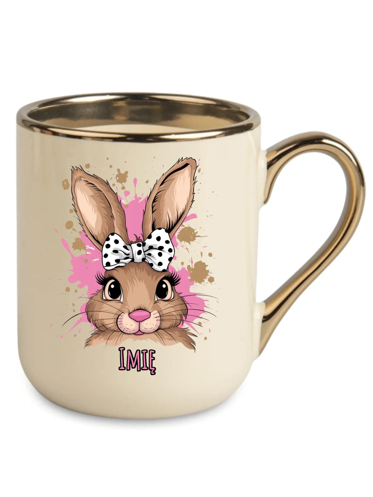 Kubek elegant na Wielkanoc - Słodki Zajączek - personalizowany WN08