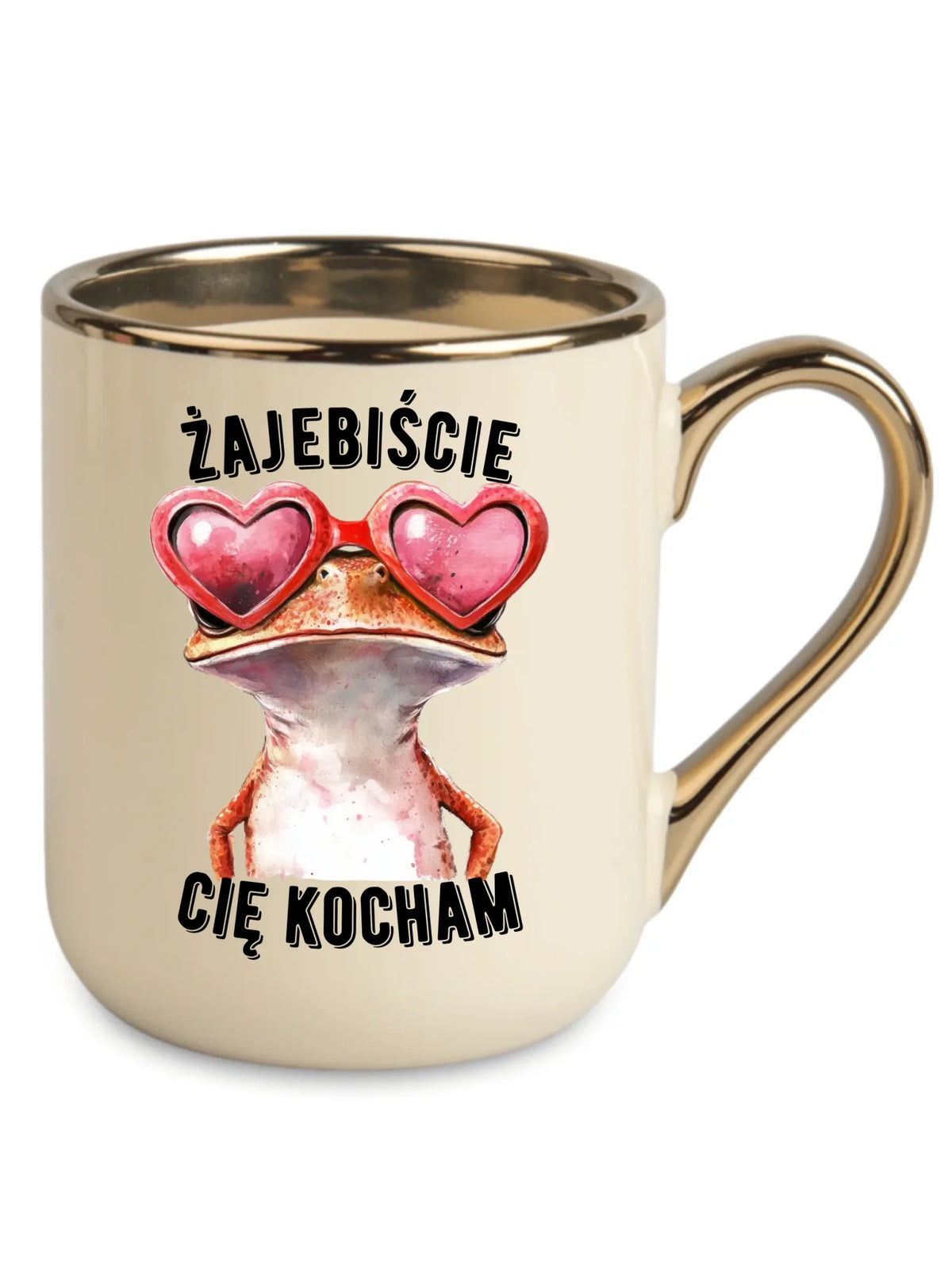 Kubek elegant dla par - Żajebiście Cię Kocham Żaba W17