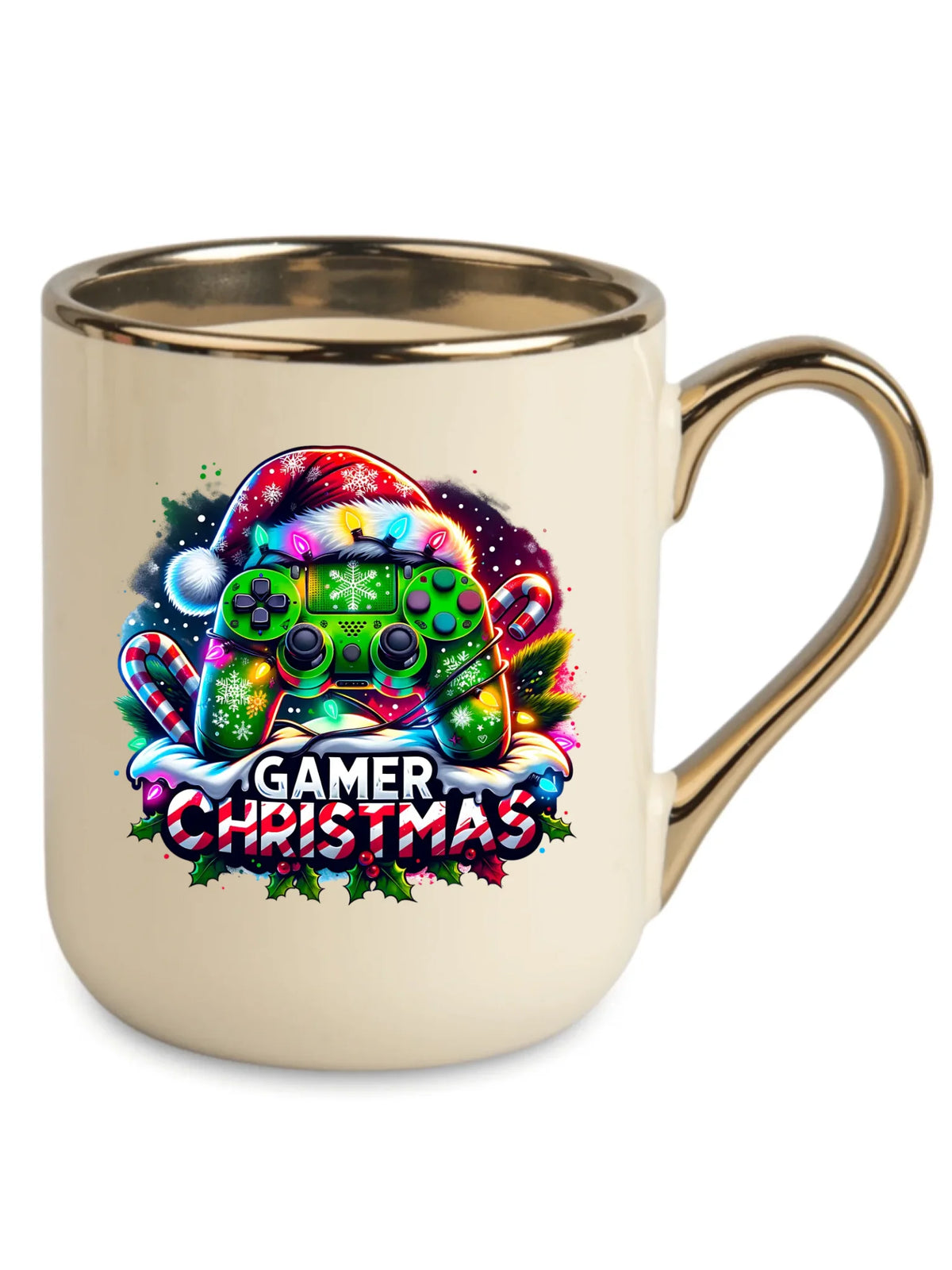 Kubek elegant świąteczny - prezent dla gracza - Christmas gamer BN22