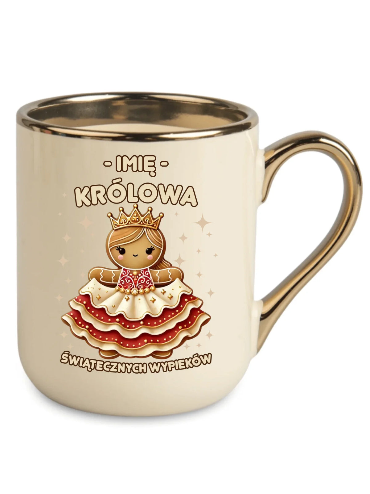 Kubek elegant świąteczny - Królowa świątecznych wypieków - personalizowany BN28