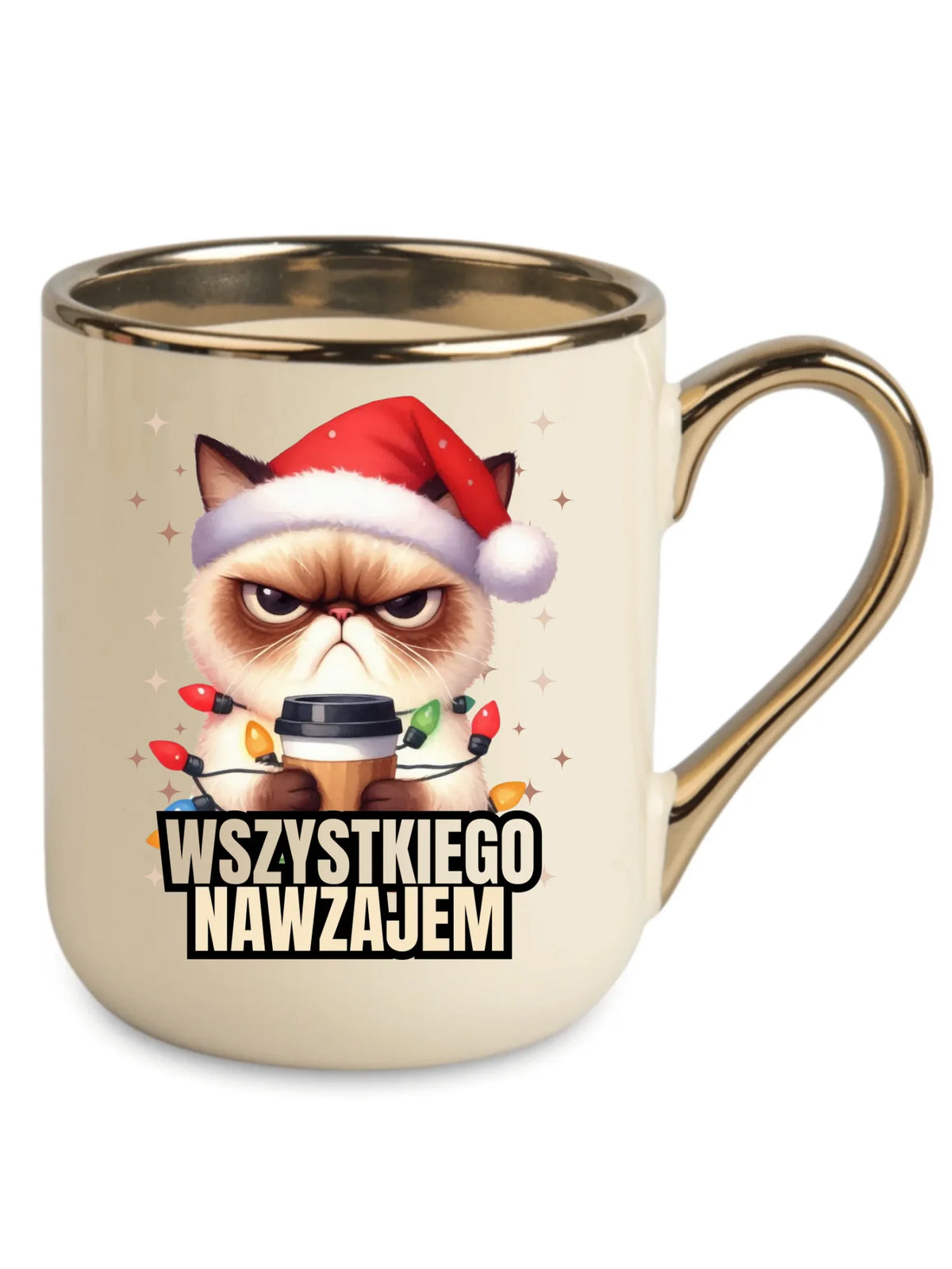 Kubek elegant świąteczny - Grumpy Cat Wszystkiego nawzajem BN33