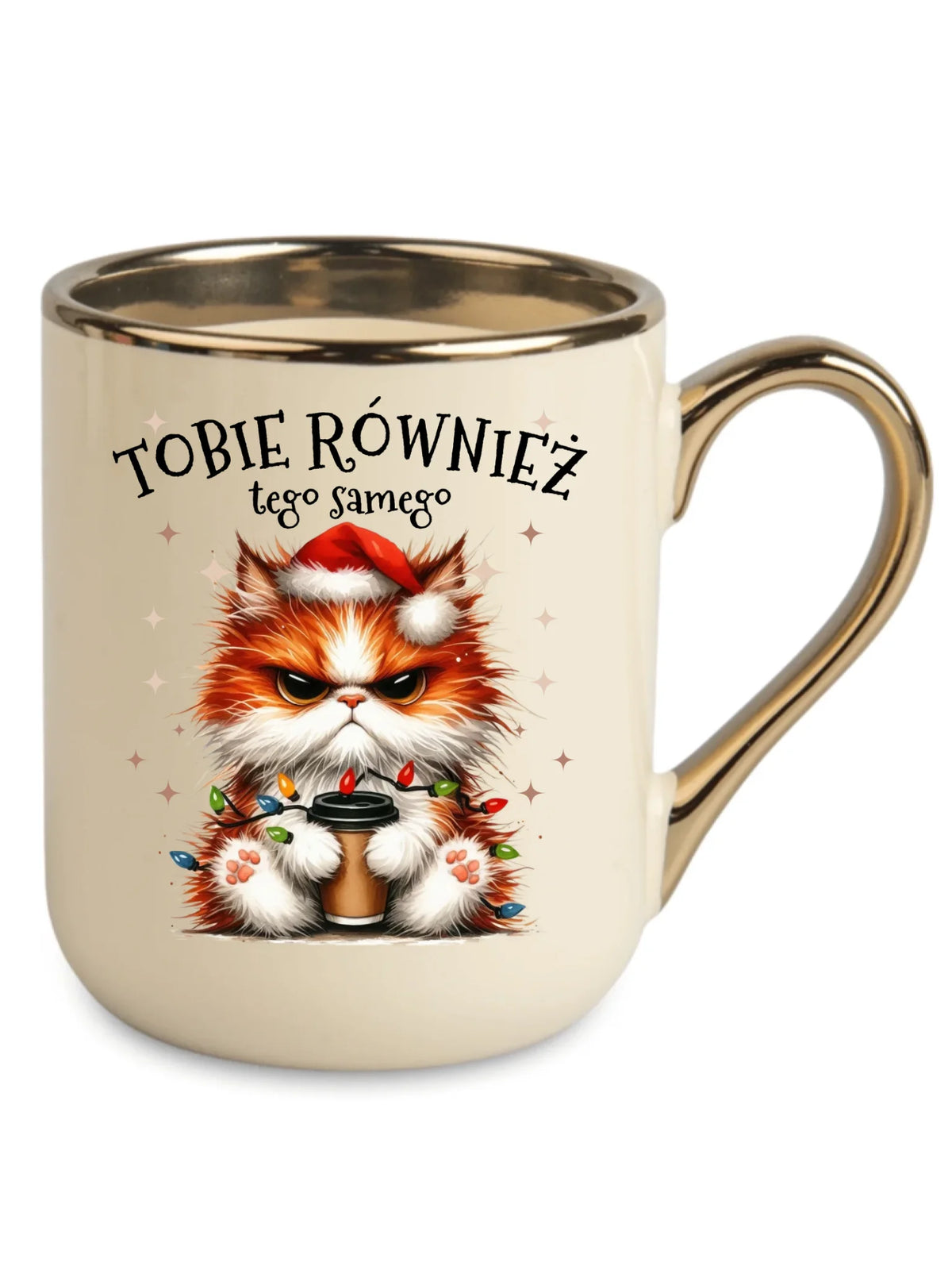 Kubek elegant świąteczny - Grumpy Cat Tobie również tego samego BN32