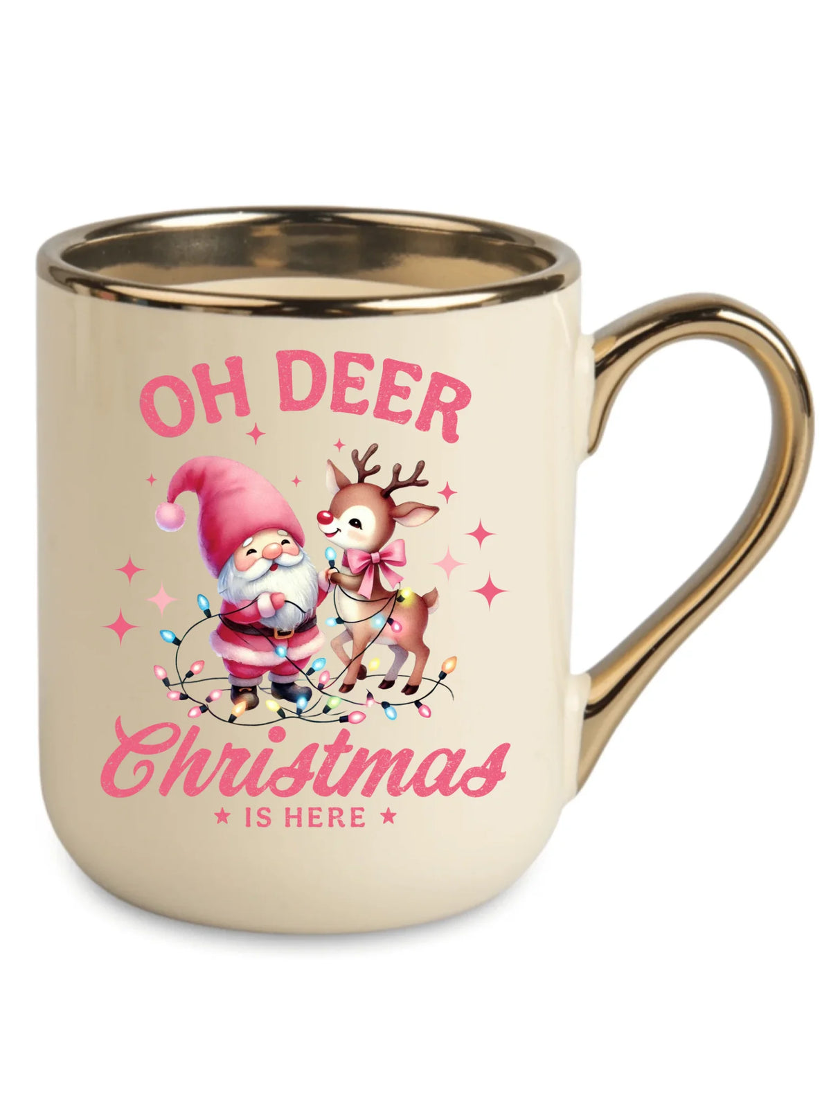 Kubek elegant świąteczny - Oh deer Christmas is here BN59